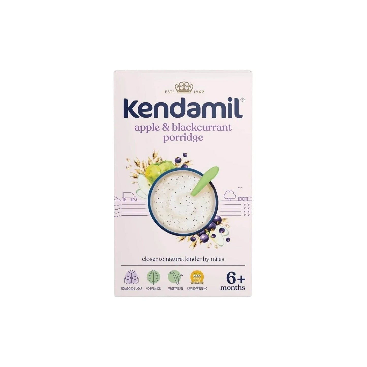 Kendamil Apple & Blackcurrant Porridge 6+ months 150g - mezetto ebebek ebebek