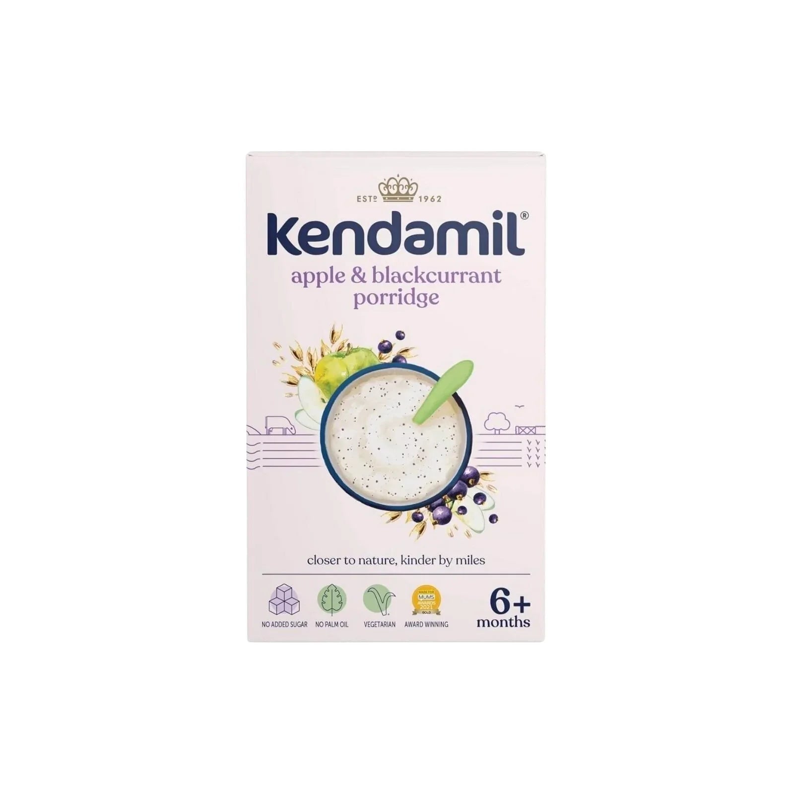Kendamil Apple & Blackcurrant Porridge 6+ months 150g - mezetto ebebek ebebek