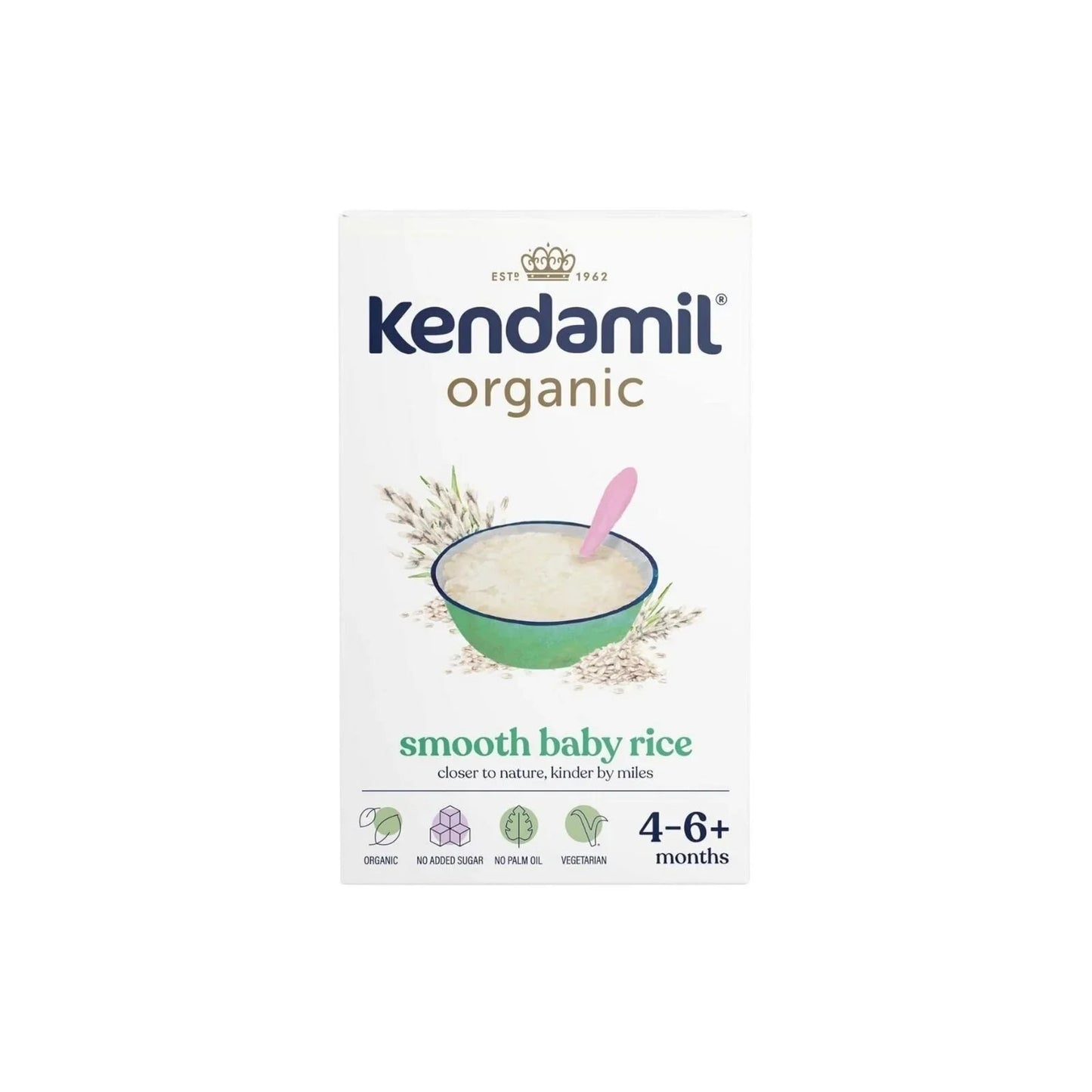 Kendamil Organic Smooth Baby Rice 4+ months 120g - mezetto ebebek ebebek