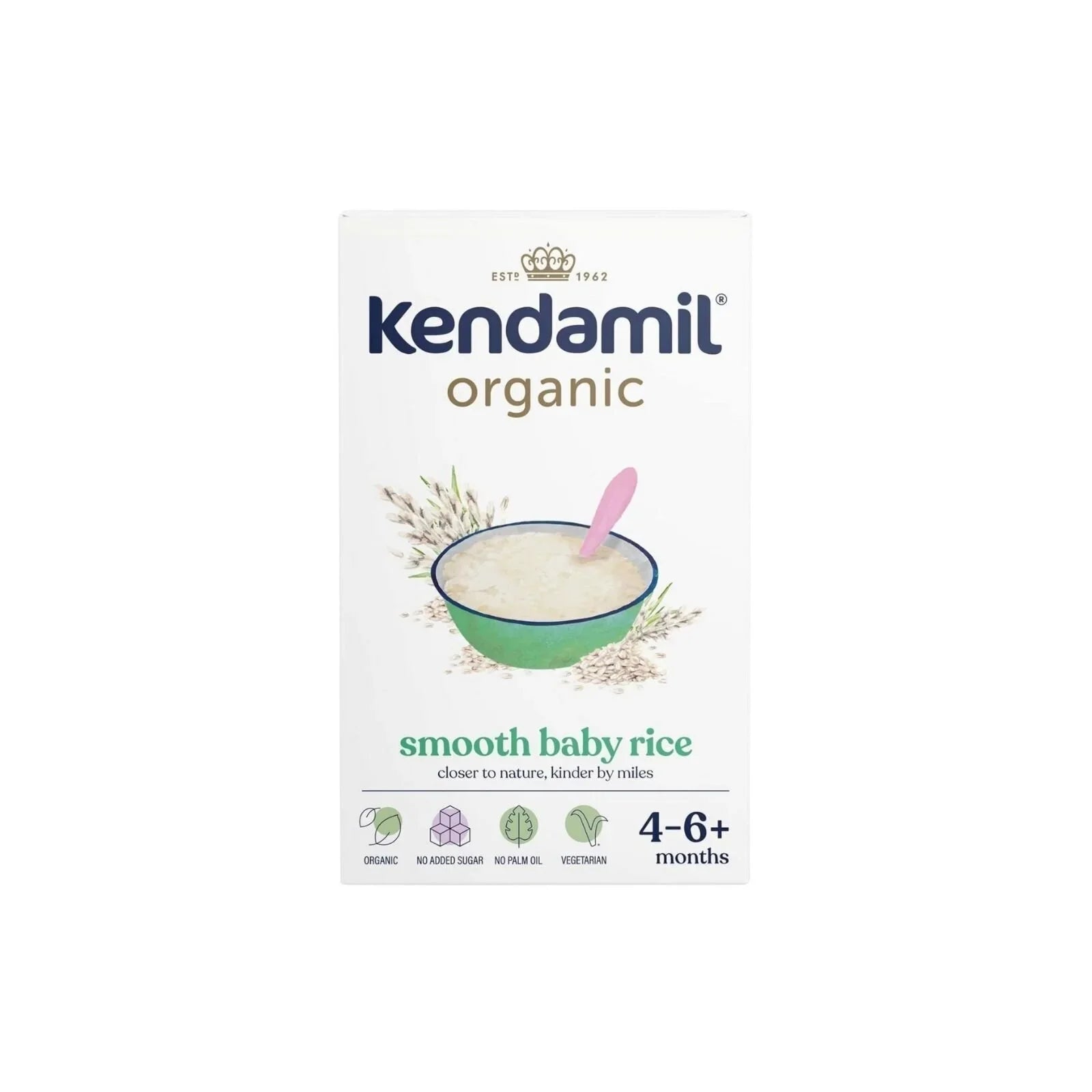 Kendamil Organic Smooth Baby Rice 4+ months 120g - mezetto ebebek ebebek