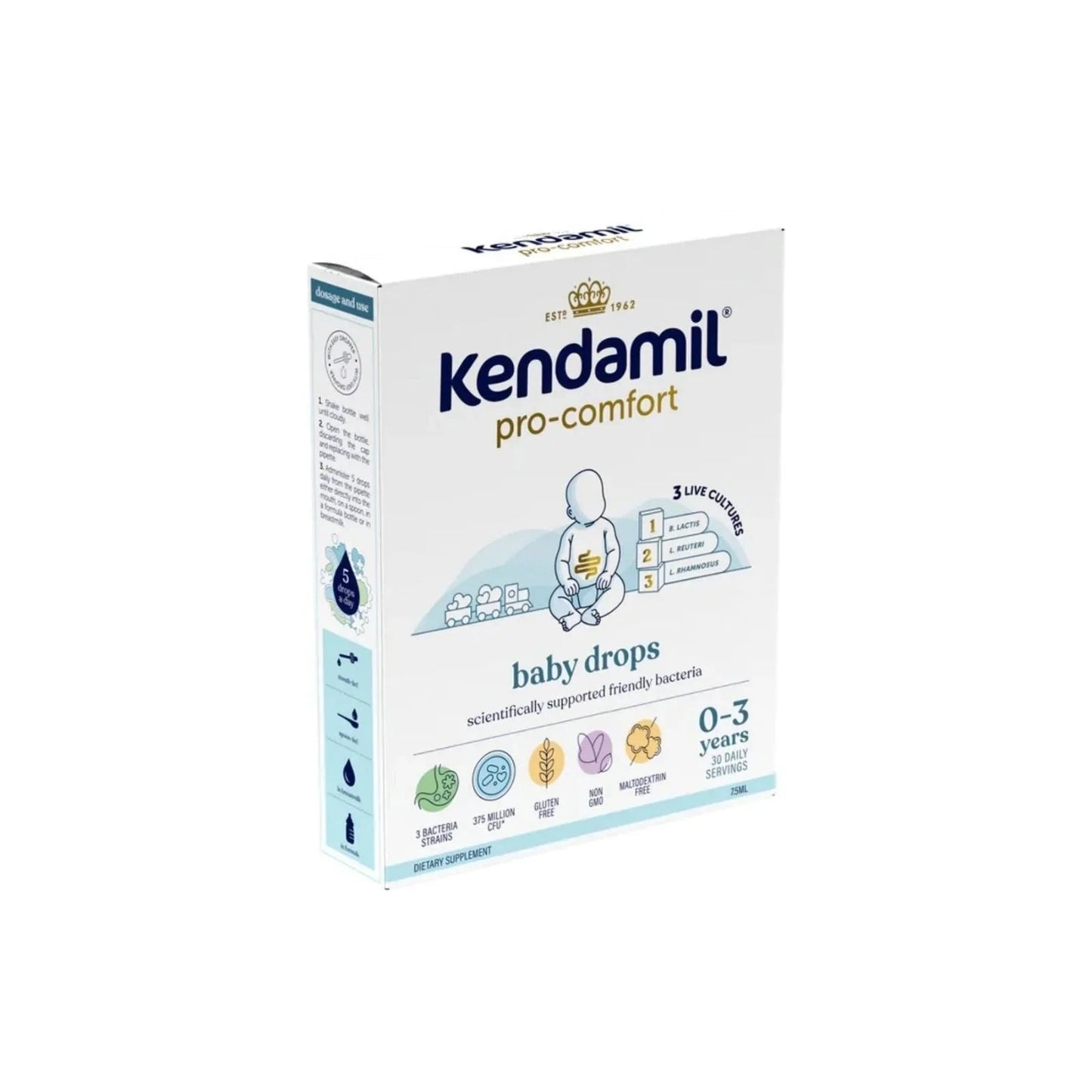 Kendamil Pro Comfort Baby Drops 0 - 3 years 7.5ml - mezetto ebebek ebebek