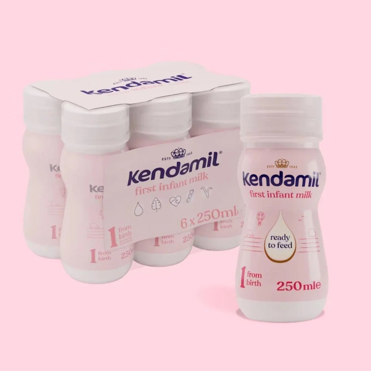 Kendamil Ready To Feed Stage 1 First Infant Milk from Birth 1500ml (6x250ml) - mezetto ebebek ebebek