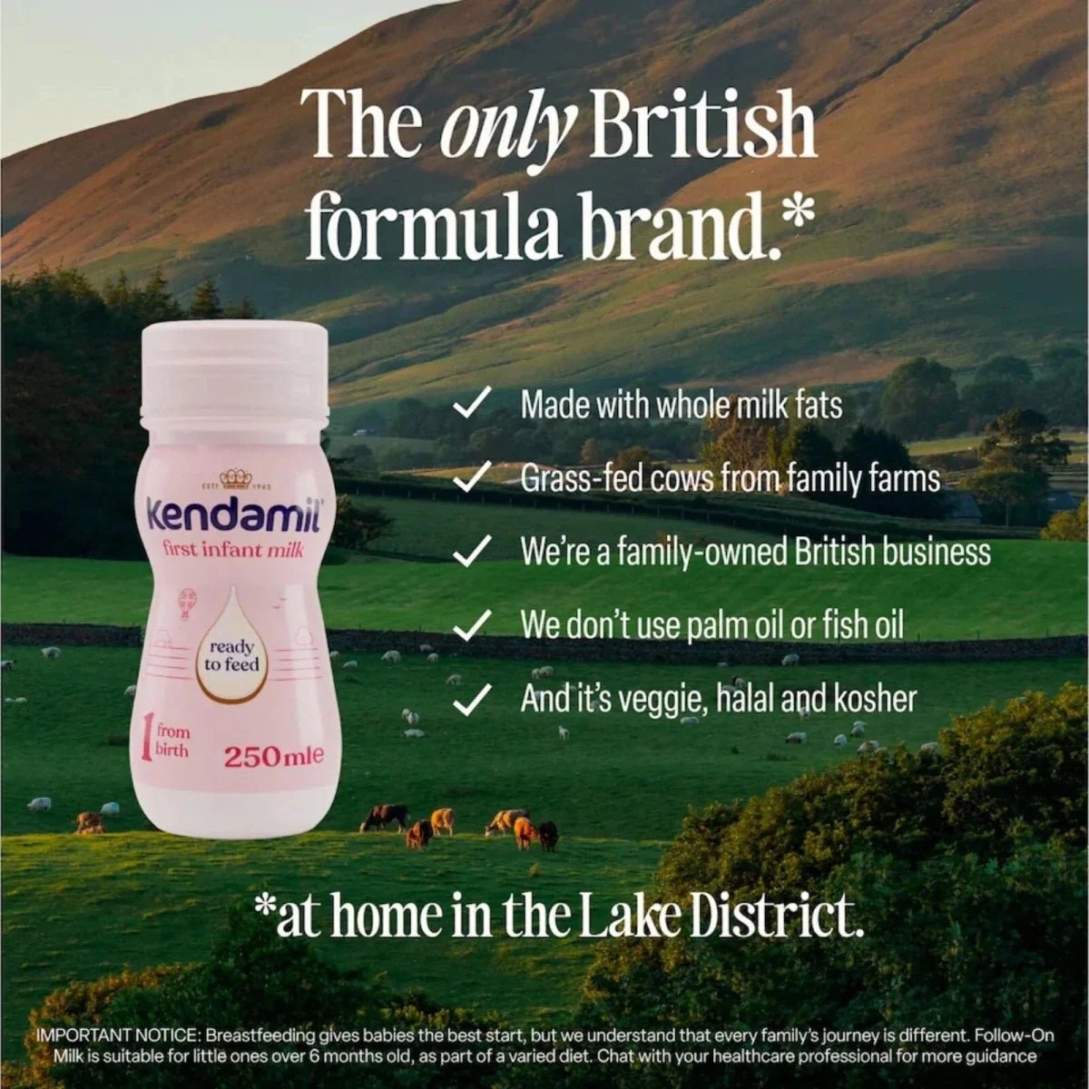 Kendamil Ready To Feed Stage 1 First Infant Milk from Birth 1500ml (6x250ml) - mezetto ebebek ebebek