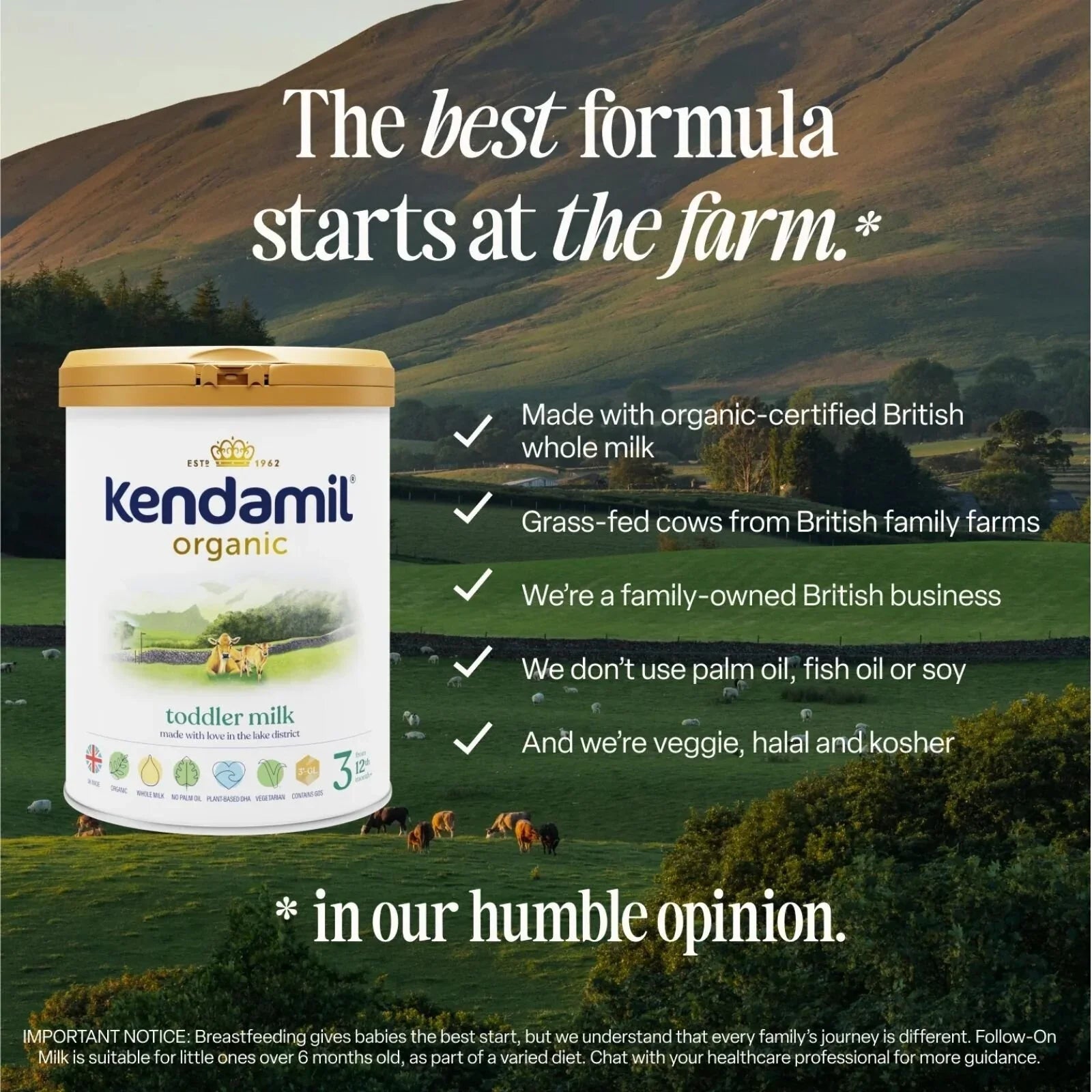 Kendamil Stage 3 Organic Infant Milk Formula 12 - 36 months 800g - mezetto ebebek ebebek
