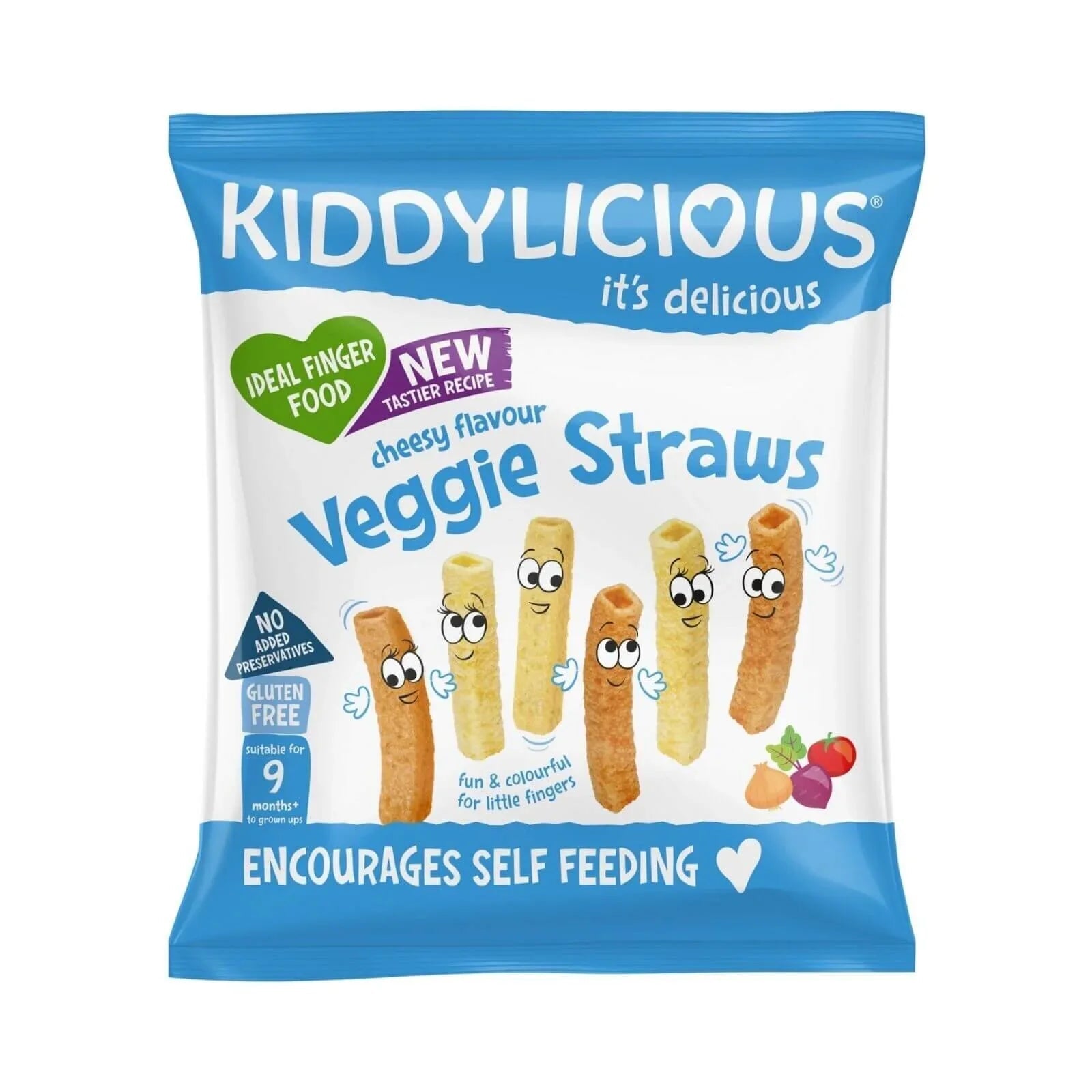 Kiddylicious Cheesy Straws Multi 9+ months 48g (4x12g) - mezetto ebebek ebebek