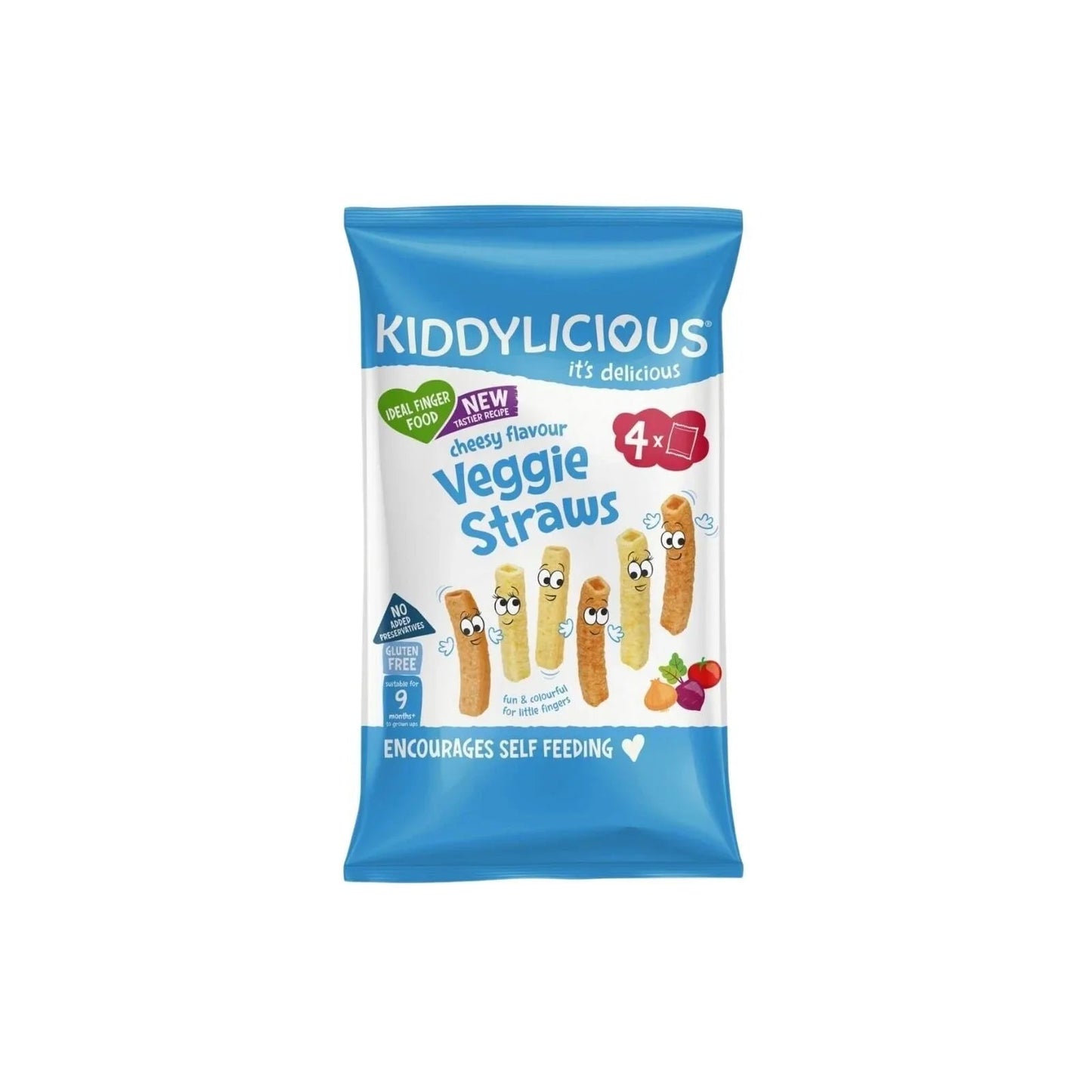 Kiddylicious Cheesy Straws Multi 9+ months 48g (4x12g) - mezetto ebebek ebebek