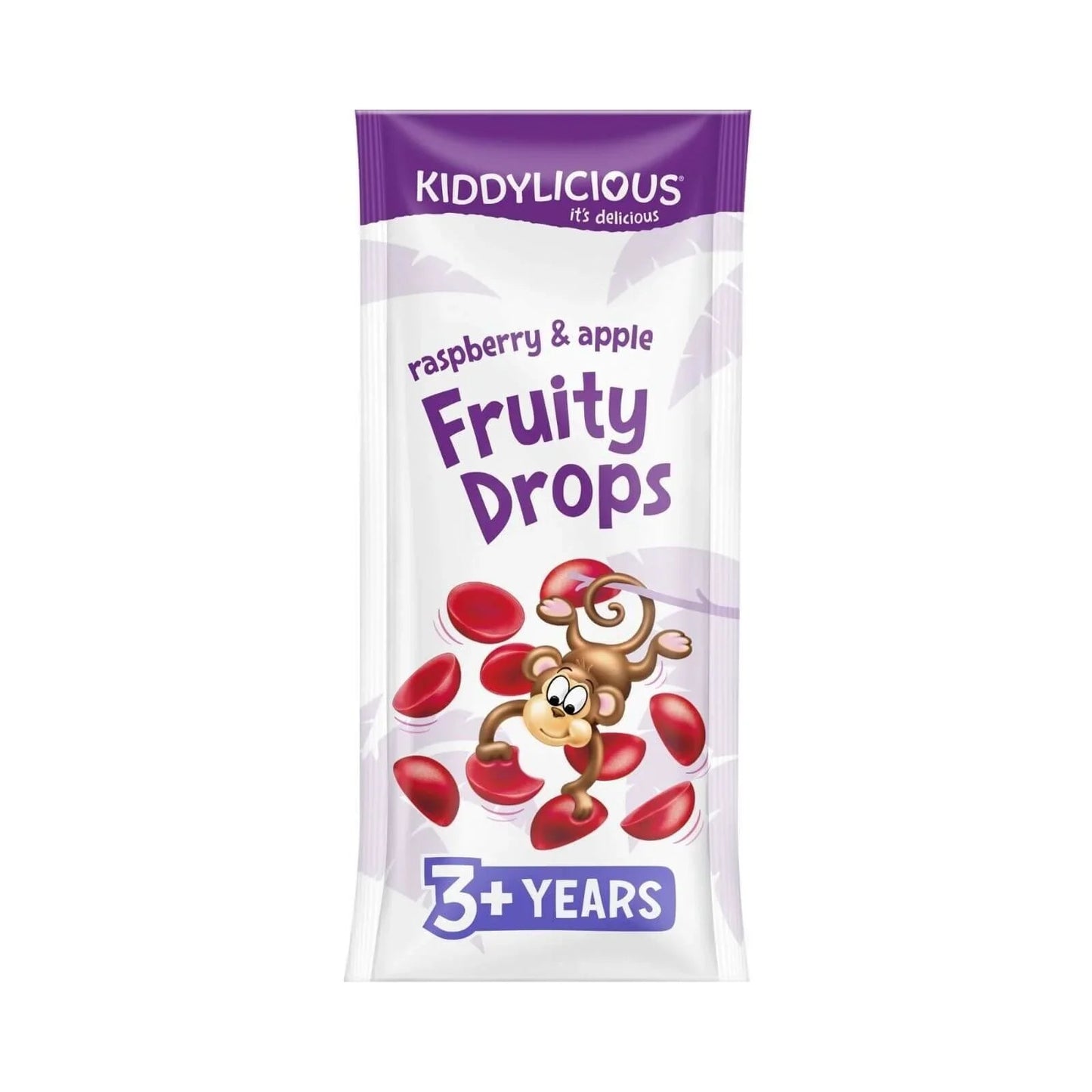Kiddylicious Raspberry & Apple Fruity Drops 3+ years 64g (4x16g) - mezetto ebebek ebebek