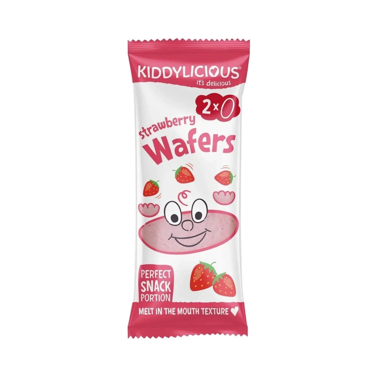 Kiddylicious Strawberry Maxi Wafers 6+ months 40g (10x4g) - mezetto ebebek ebebek