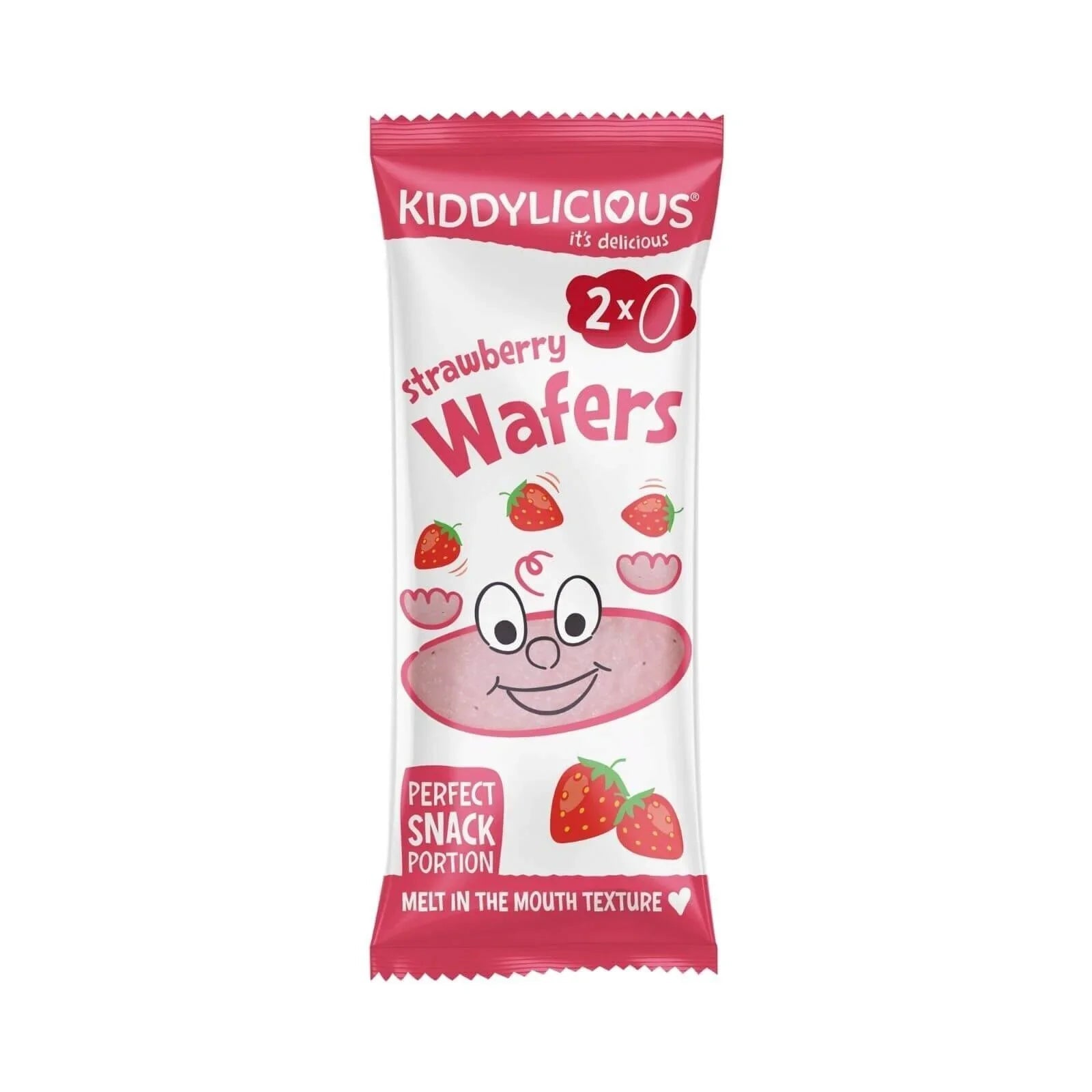 Kiddylicious Strawberry Maxi Wafers 6+ months 40g (10x4g) - mezetto ebebek ebebek
