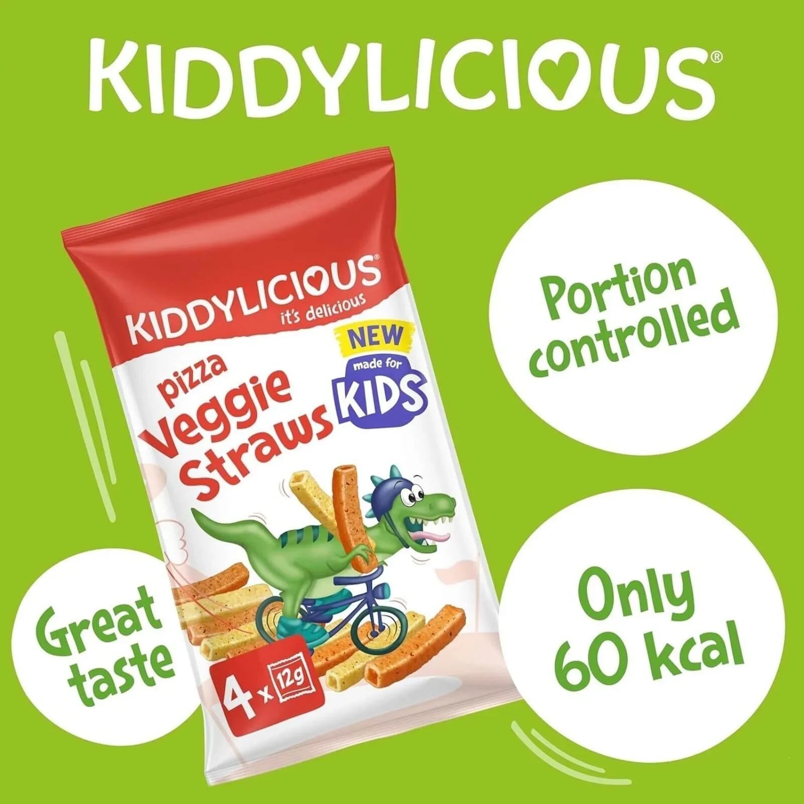 Kiddylicious Veggie Straws 3+ years 48g (4x12g) - mezetto ebebek ebebek