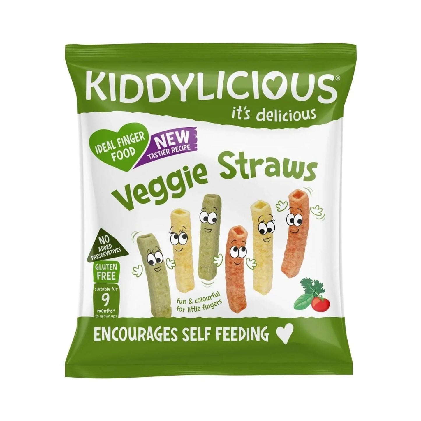 Kiddylicious Veggie Straws Bulk Box 9+ months 120g (10x12g) - mezetto ebebek ebebek