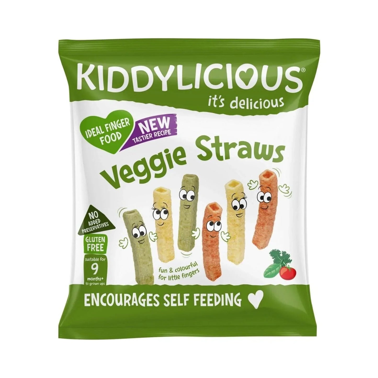 Kiddylicious Veggie Straws Multi 9+ months 48g (4x12g) - mezetto ebebek ebebek