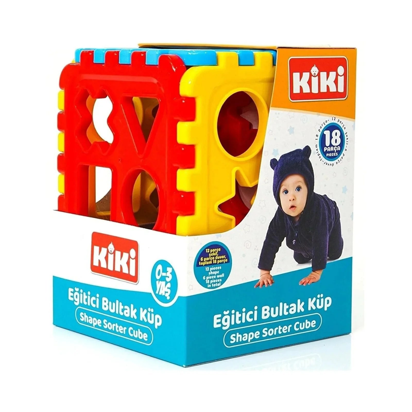 Kiki Educational Shape Sorter Cube - mezetto ebebek ebebek