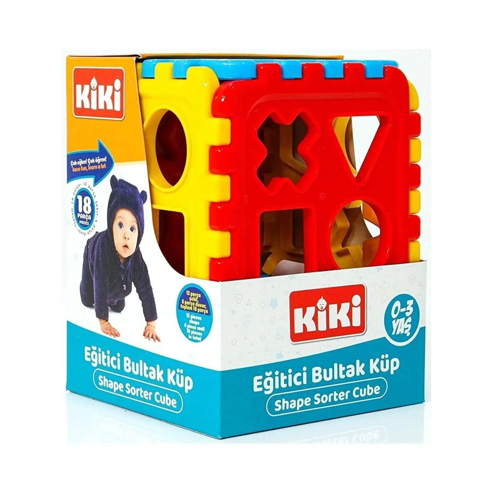 Kiki Educational Shape Sorter Cube - mezetto ebebek ebebek
