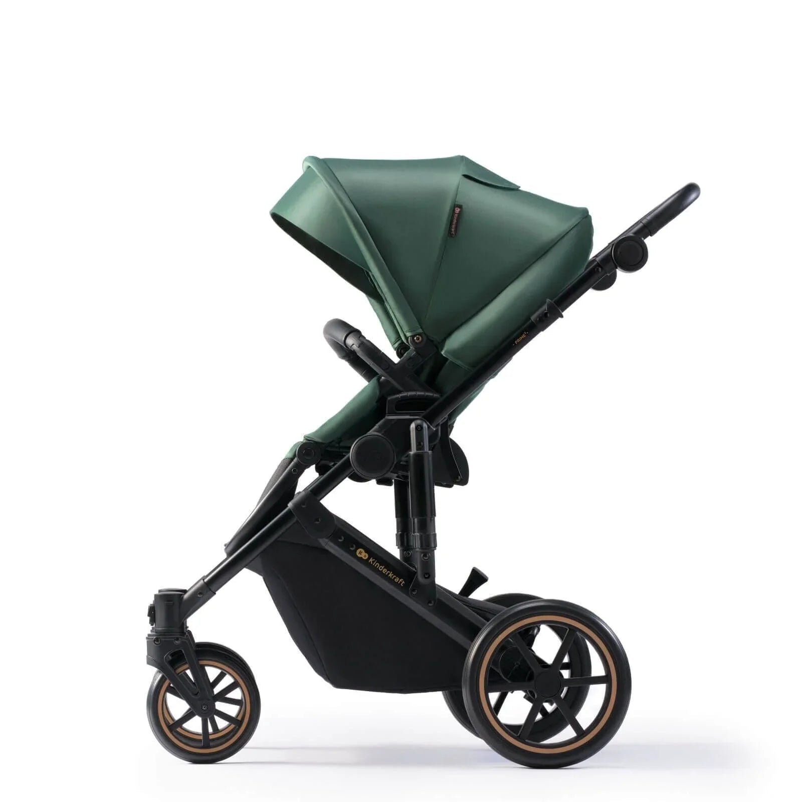 Kinderkraft 3 - in - 1 Mink Pro Prime 2 Travel System with Car Seat - Dark Green - mezetto ebebek ebebek