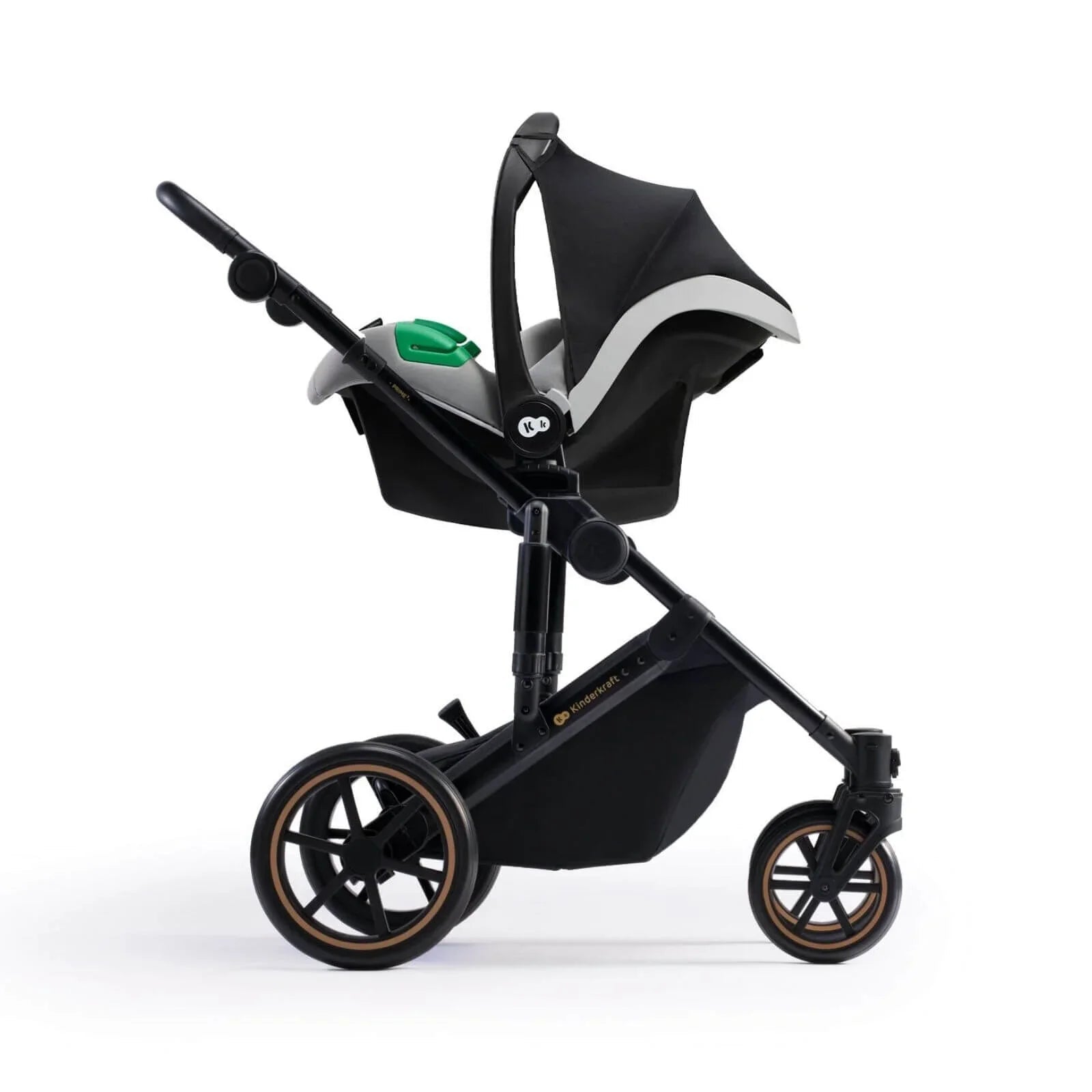 Kinderkraft 3 - in - 1 Mink Pro Prime 2 Travel System with Car Seat - Shadow Grey - mezetto ebebek ebebek