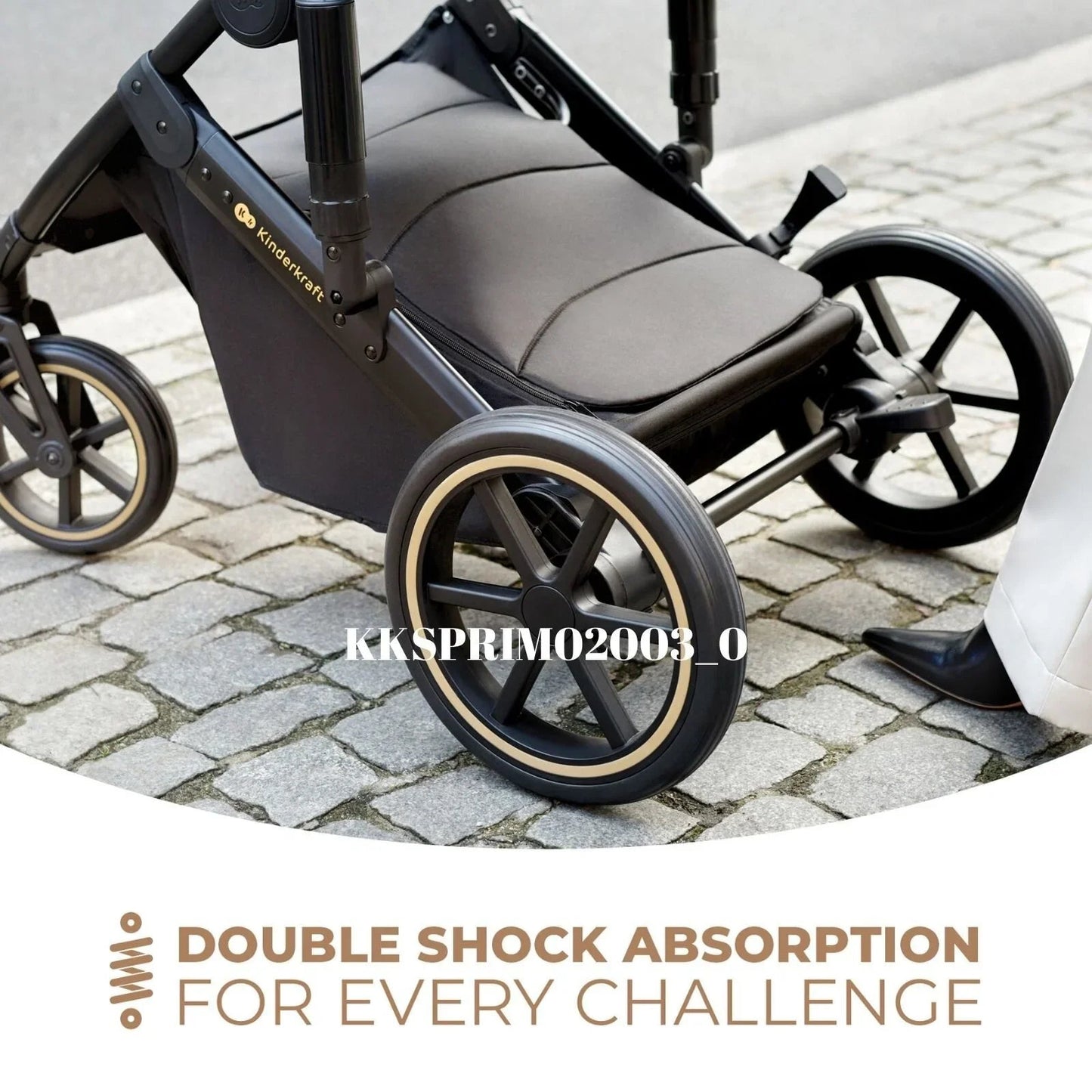 Kinderkraft 3 - in - 1 Mink Pro Prime 2 Travel System with Car Seat - Venezian Black - mezetto ebebek ebebek