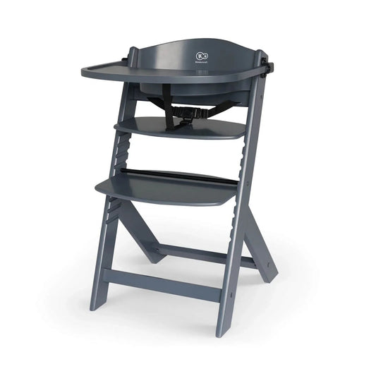 Kinderkraft Enock Wooden Highchair - Full Grey - mezetto ebebek ebebek