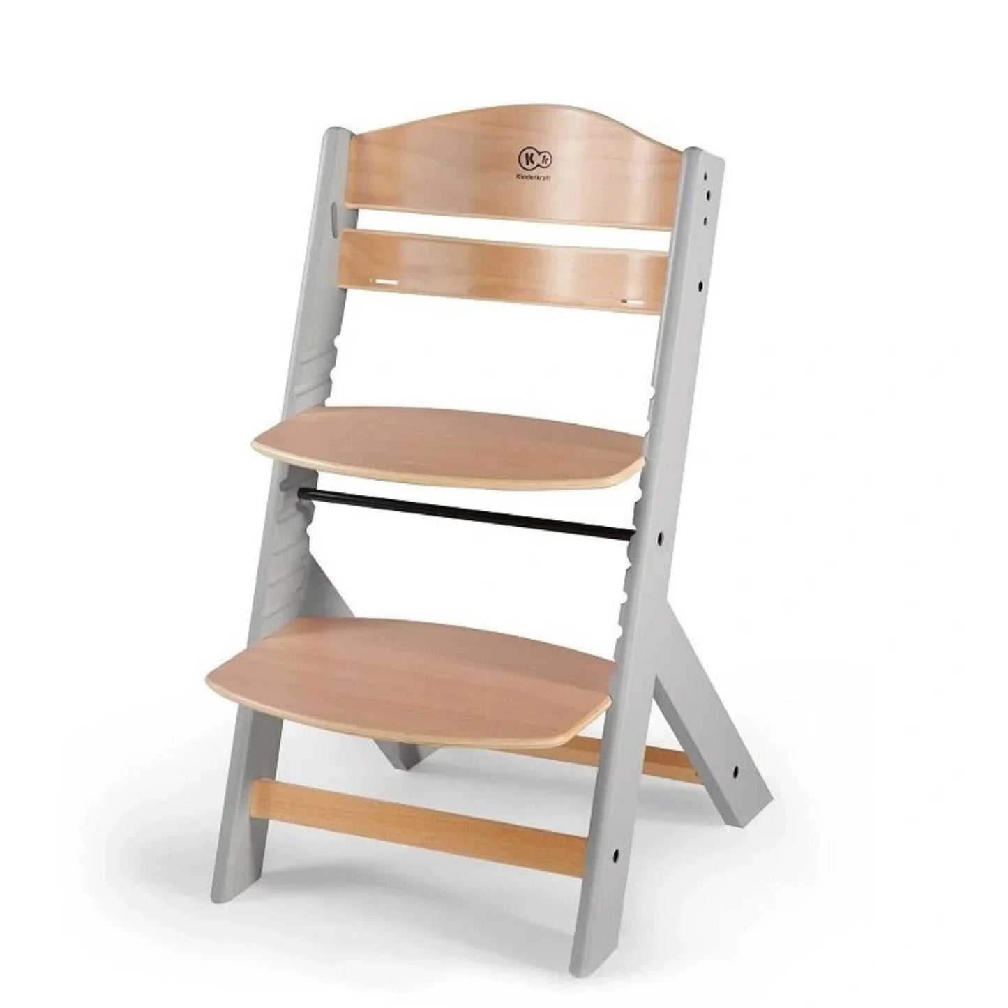 Kinderkraft Enock Wooden Highchair - Wooden Grey - mezetto ebebek ebebek