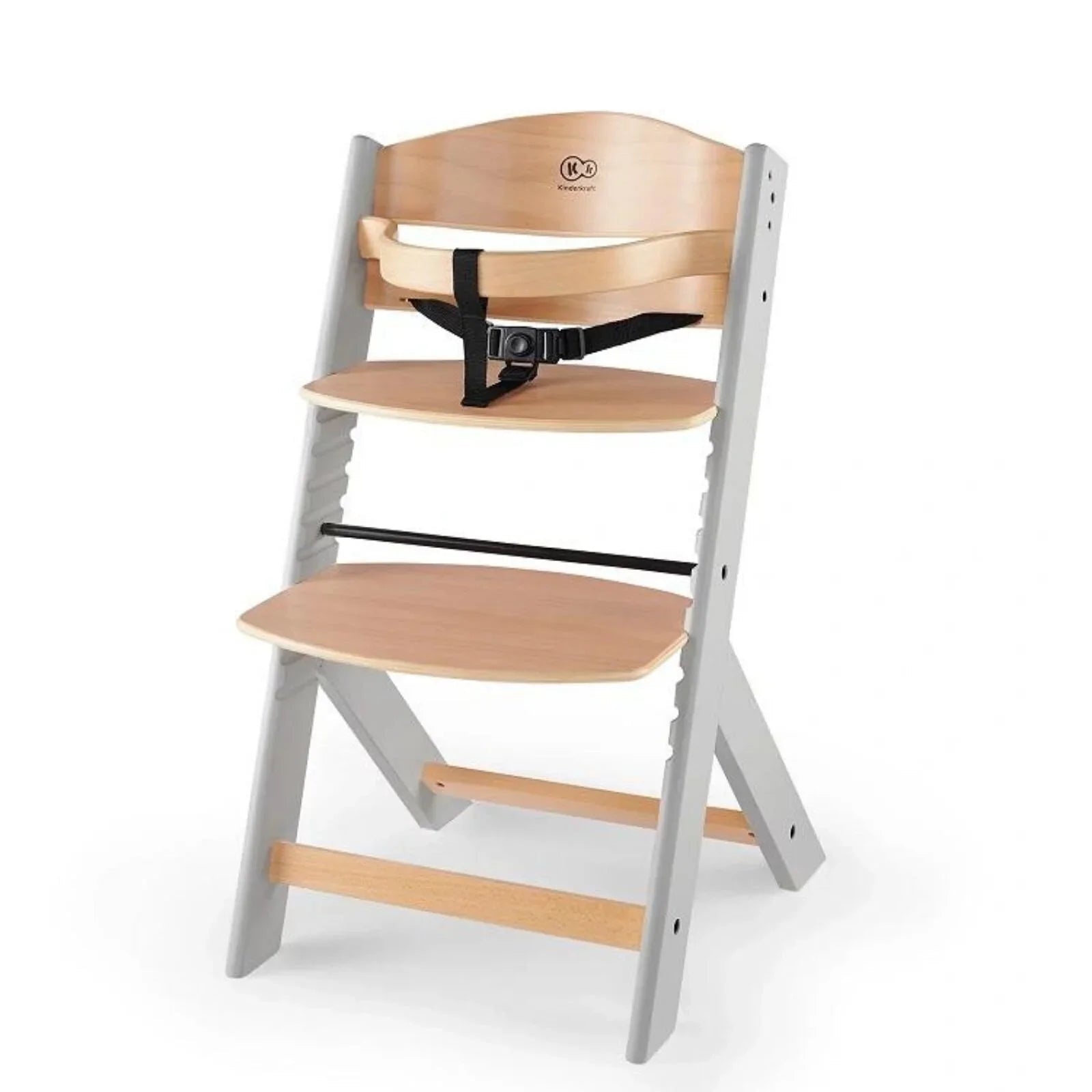 Kinderkraft Enock Wooden Highchair - Wooden Grey - mezetto ebebek ebebek