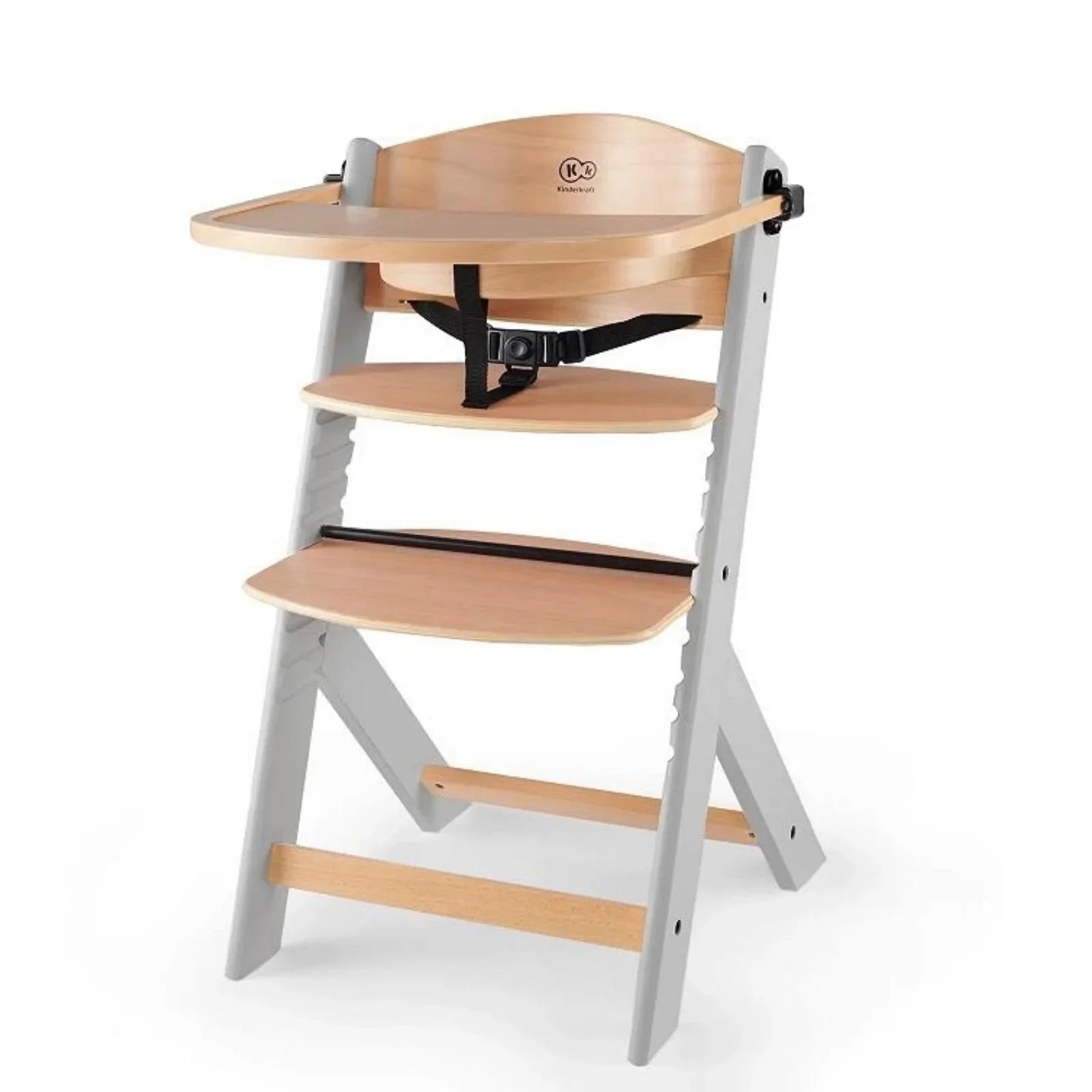 Kinderkraft Enock Wooden Highchair - Wooden Grey - mezetto ebebek ebebek