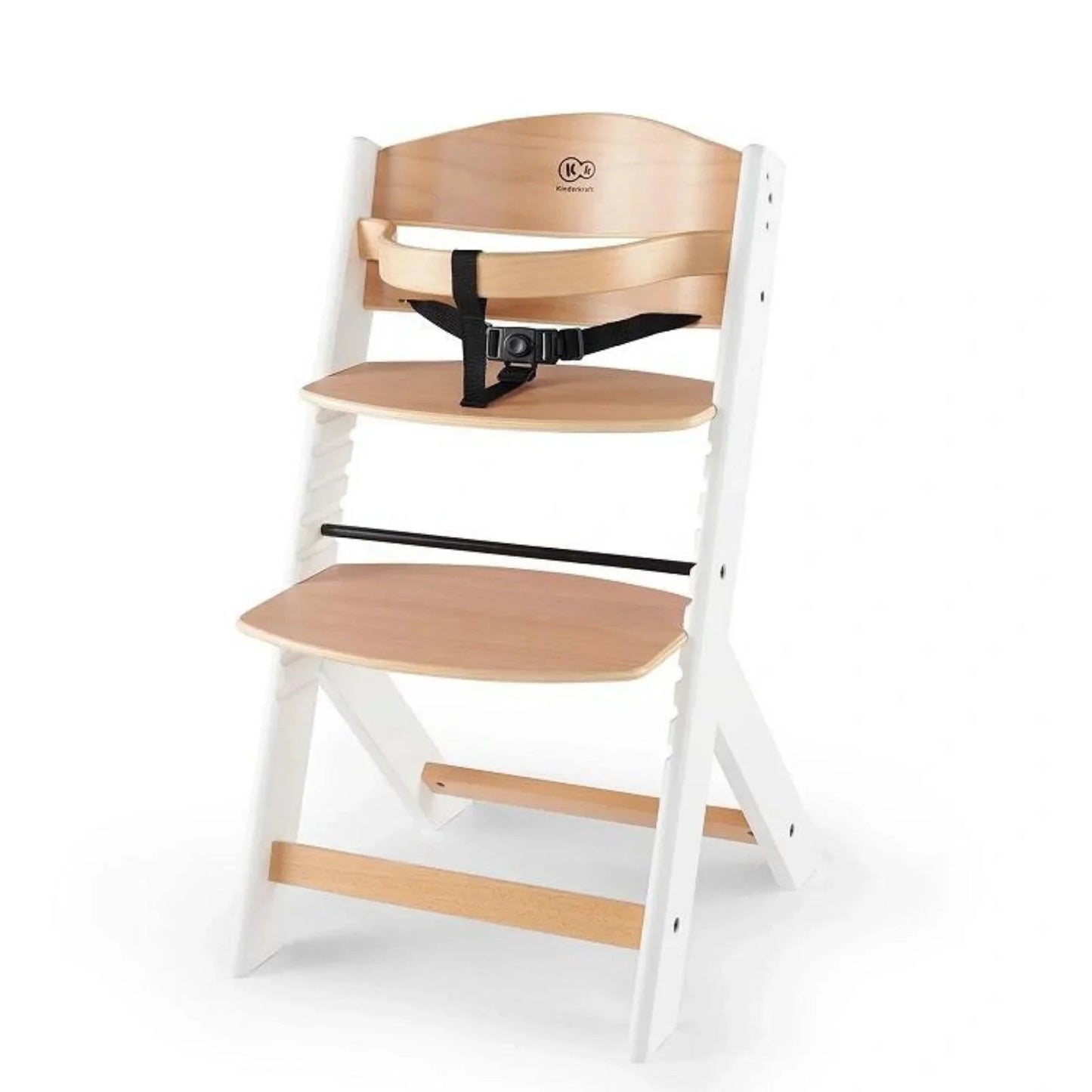 Kinderkraft Enock Wooden Highchair - Wooden White - mezetto ebebek ebebek