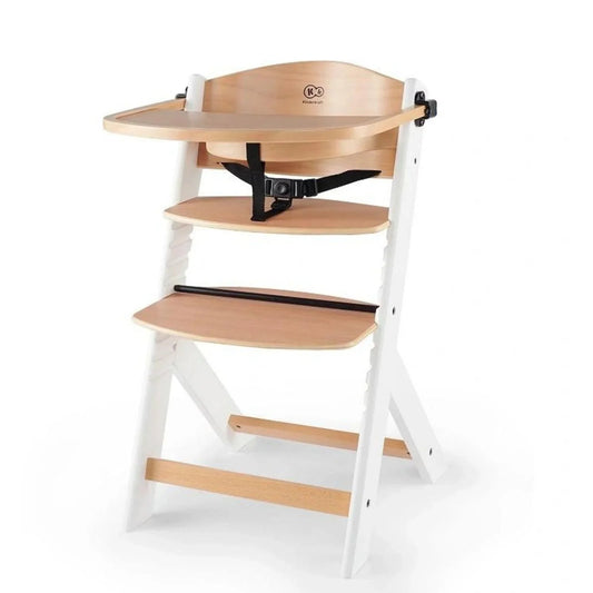 Kinderkraft Enock Wooden Highchair - Wooden White - mezetto ebebek ebebek