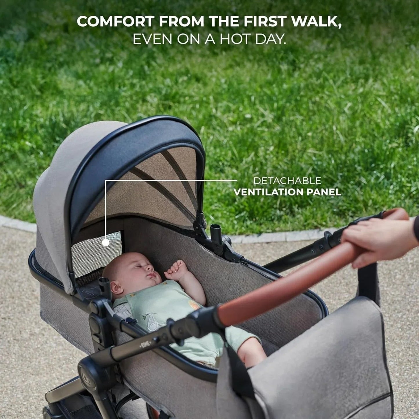 Kinderkraft Esme 3 - in - 1 Travel System with Mink Pro Car Seat - Moonlight Grey - mezetto ebebek ebebek