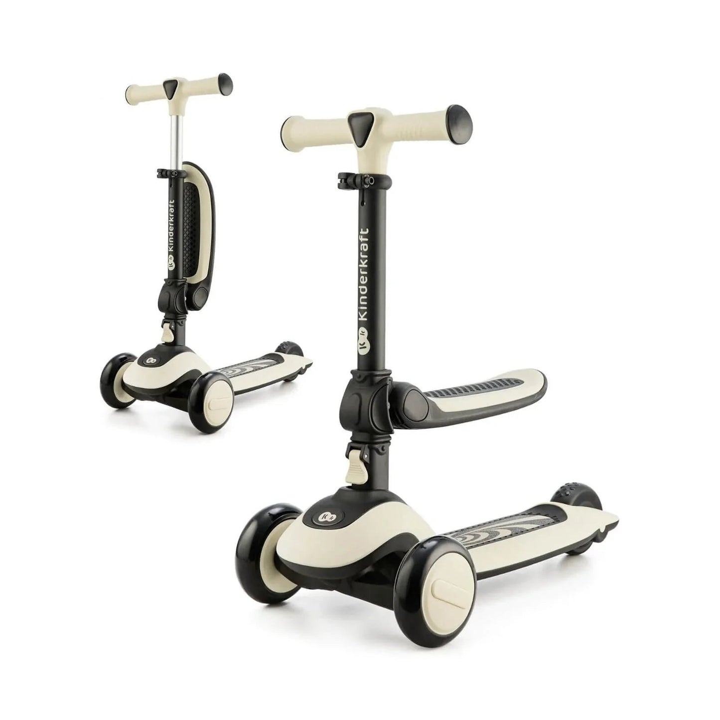 Kinderkraft Halley 2 - in - 1 Scooter - White - mezetto ebebek ebebek