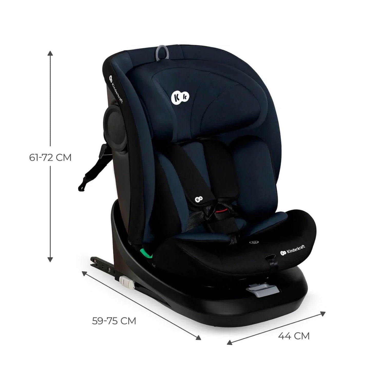 Kinderkraft i - Grow i - Size Car Seat (Birth to 12 Years) - Black - mezetto ebebek ebebek