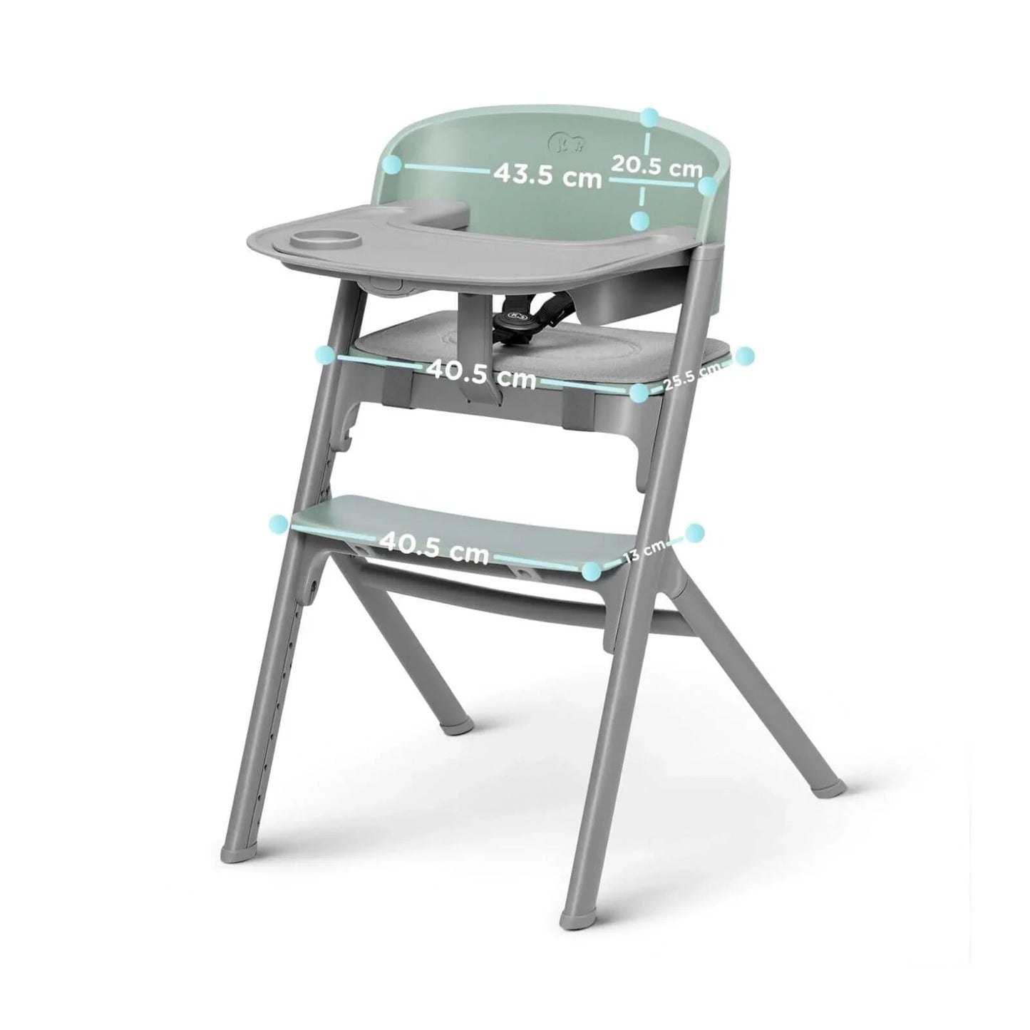 Kinderkraft Livy Highchair with Tray - Olive Green - mezetto ebebek ebebek