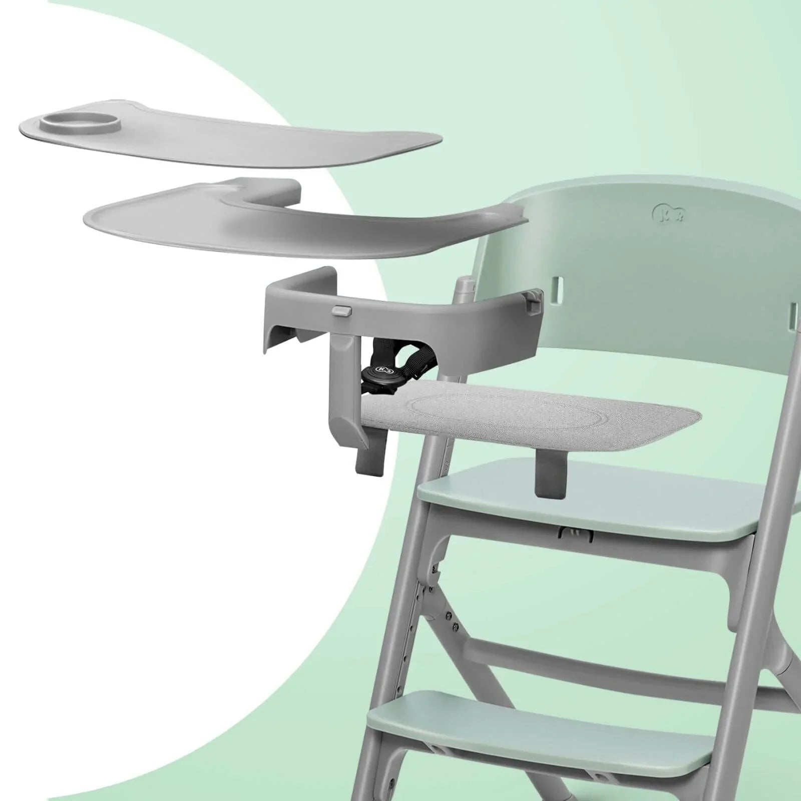 Kinderkraft Livy Highchair with Tray - Olive Green - mezetto ebebek ebebek