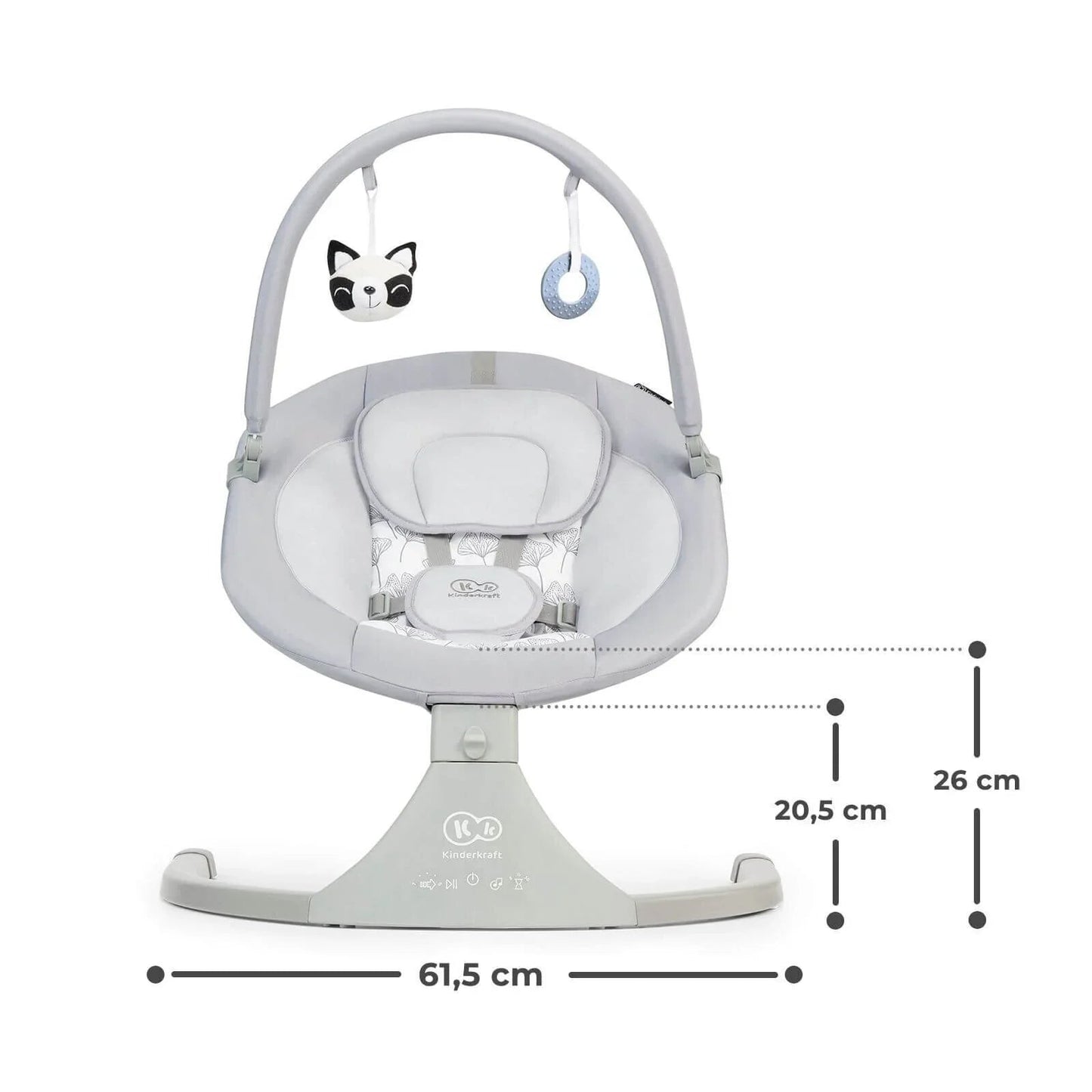 Kinderkraft Luli Swing & Bouncer - Grey - mezetto ebebek ebebek