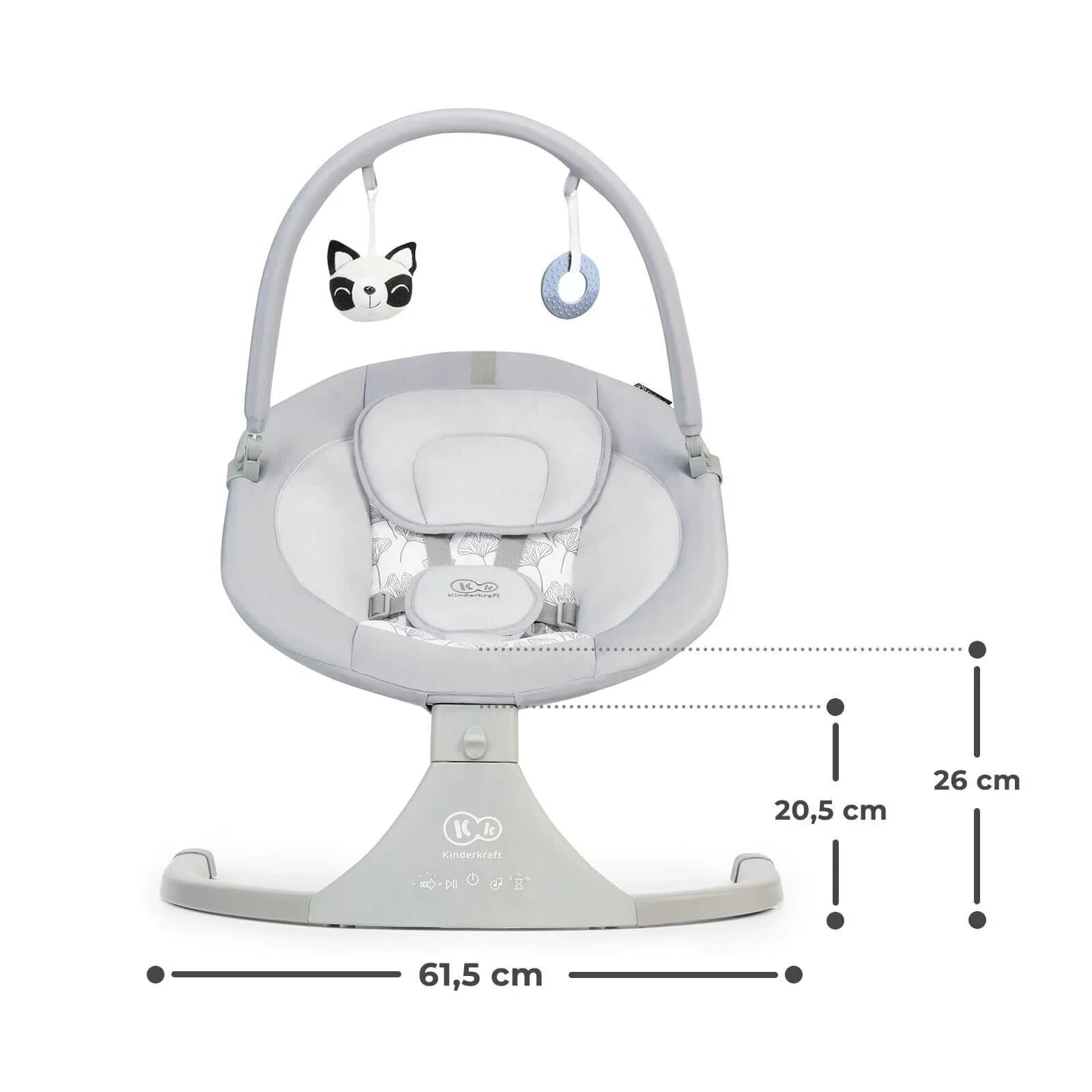 Kinderkraft Luli Swing & Bouncer - Grey - mezetto ebebek ebebek