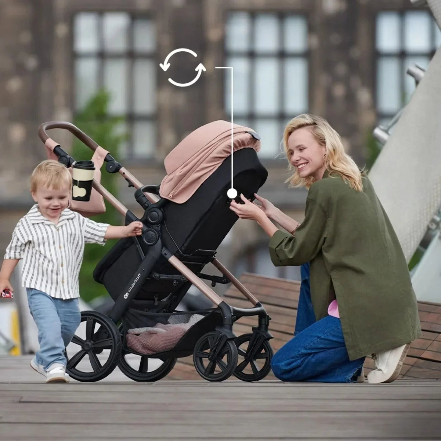 Kinderkraft Moov 2 3 - in - 1 Travel System - Grey - mezetto ebebek ebebek