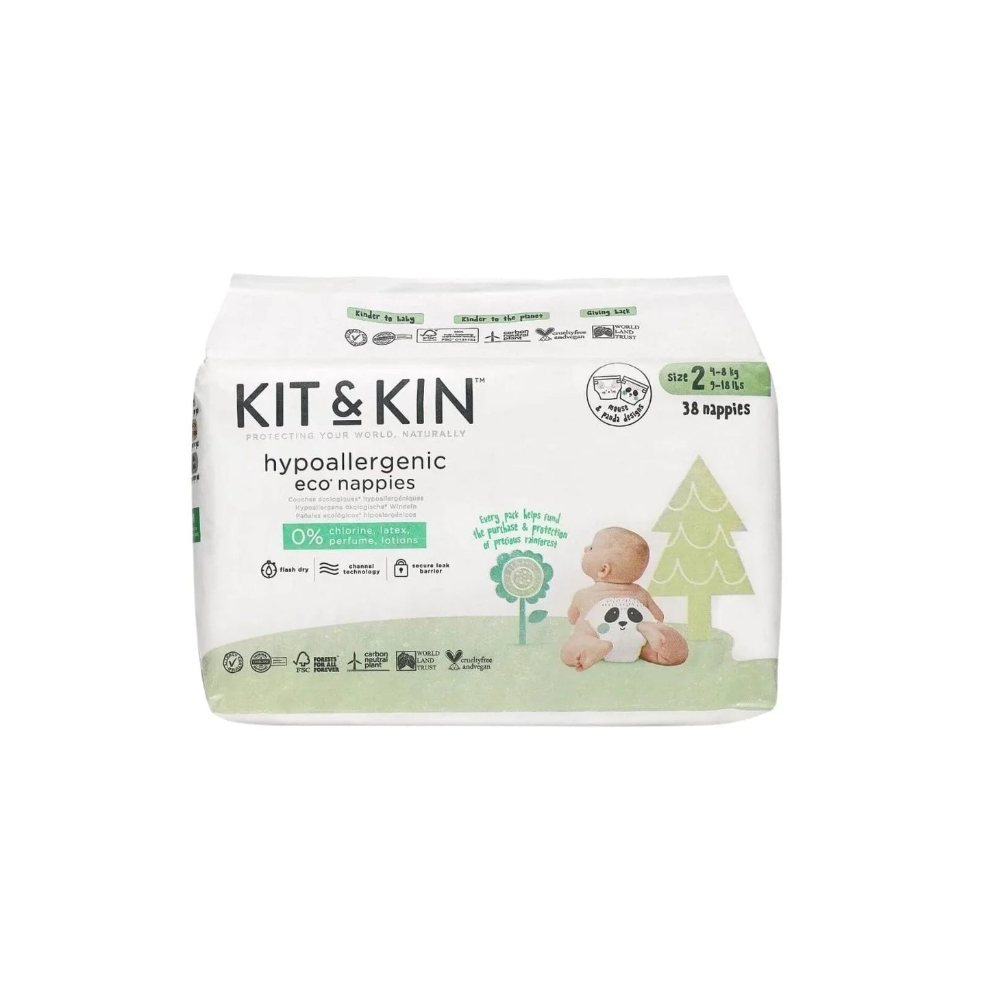 Kit & Kin Nappies Size 2 - 38 nappies - mezetto ebebek ebebek