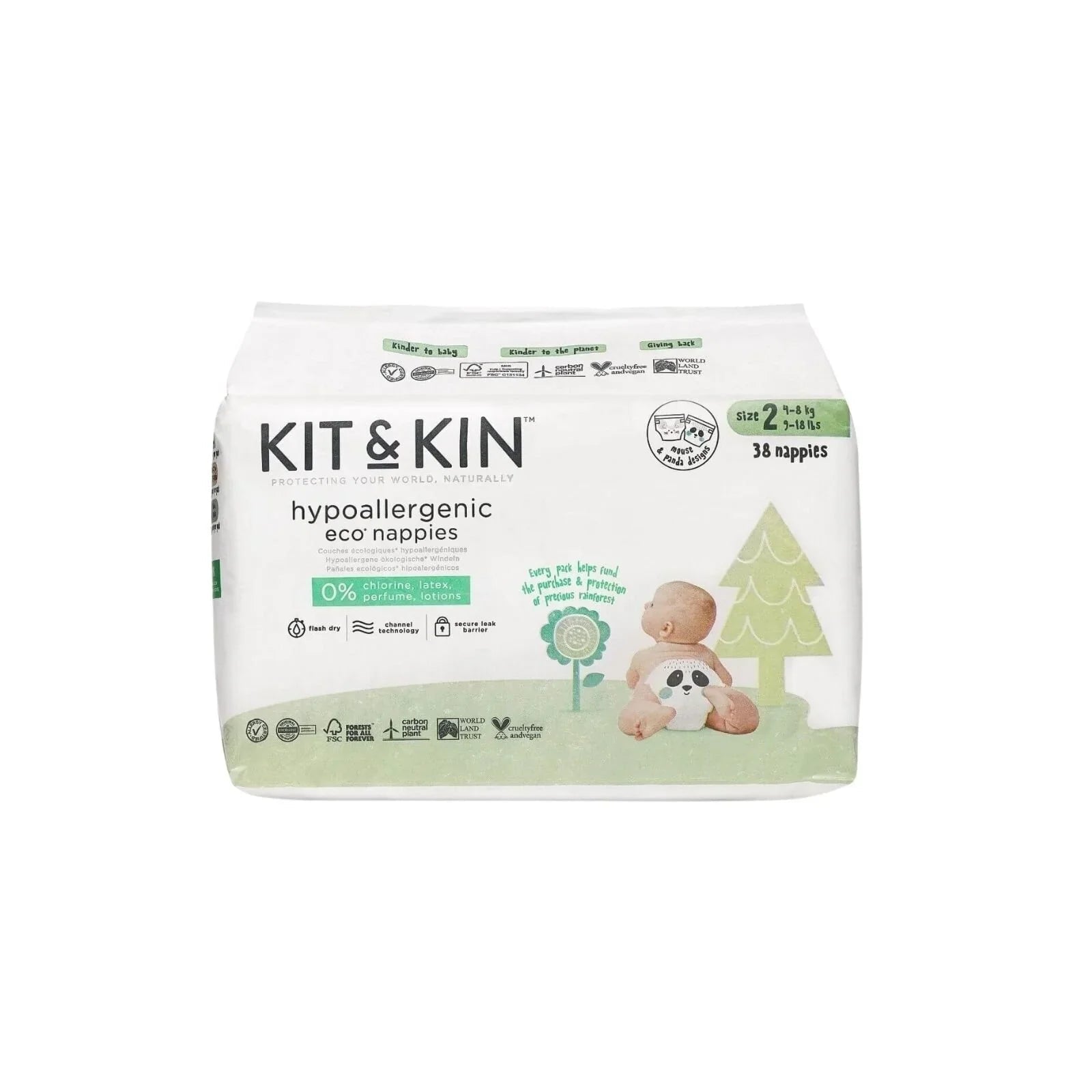 Kit & Kin Nappies Size 2 - 38 nappies - mezetto ebebek ebebek