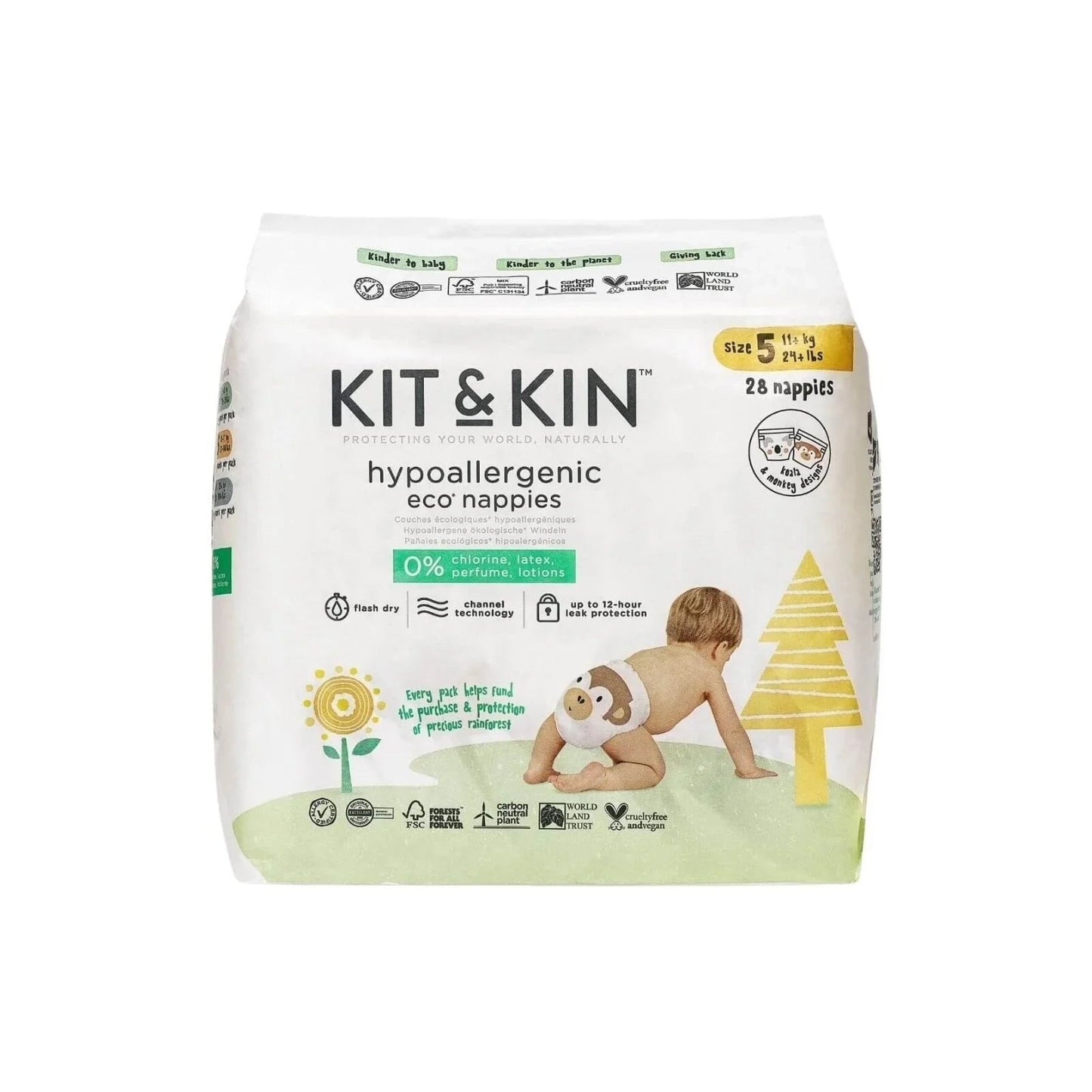 Kit & Kin Nappies Size 5 - 28 nappies - mezetto ebebek ebebek