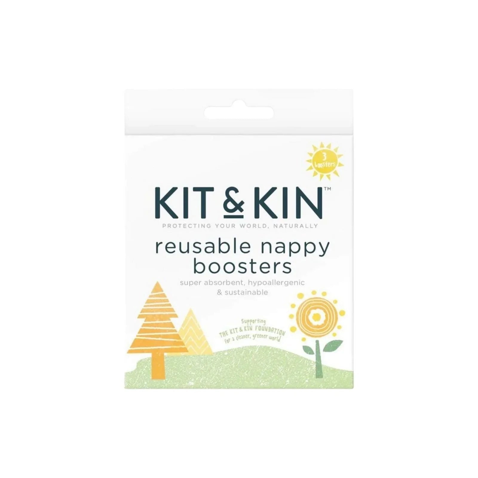 Kit & Kin Reusable Nappy Boosters 3 pcs - mezetto ebebek ebebek