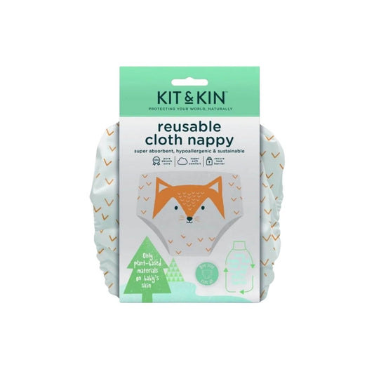 Kit & Kin Reusable Nappy - Fox - mezetto ebebek ebebek