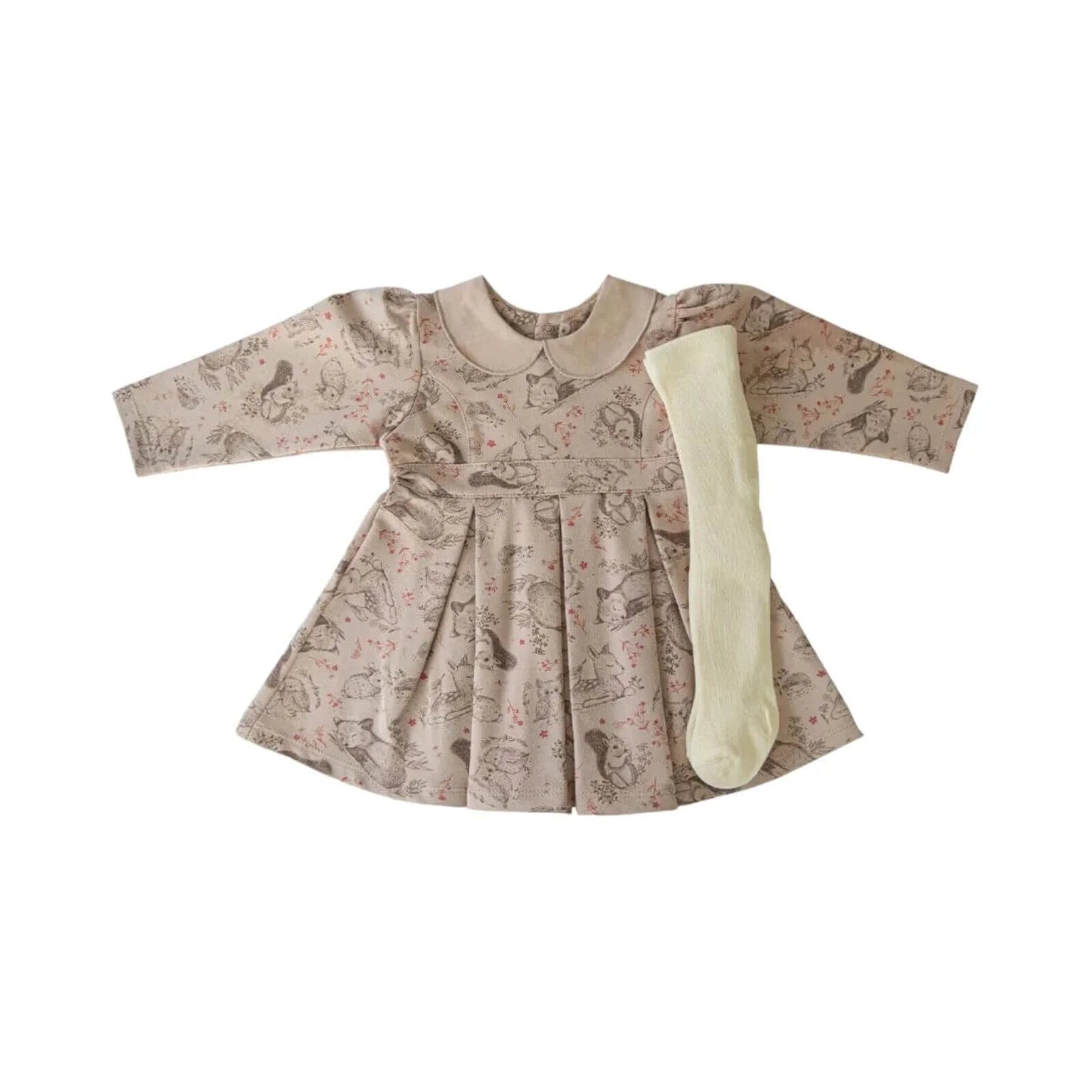 Kitikate Organic Grace Dress with Tights - mezetto ebebek ebebek