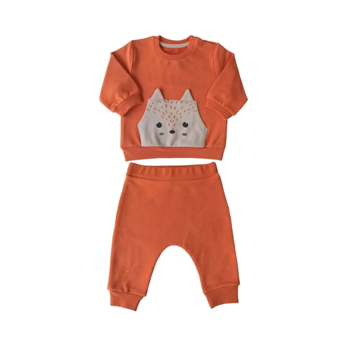 Kitikate Organic Wolfy Set 2 pcs - mezetto ebebek ebebek