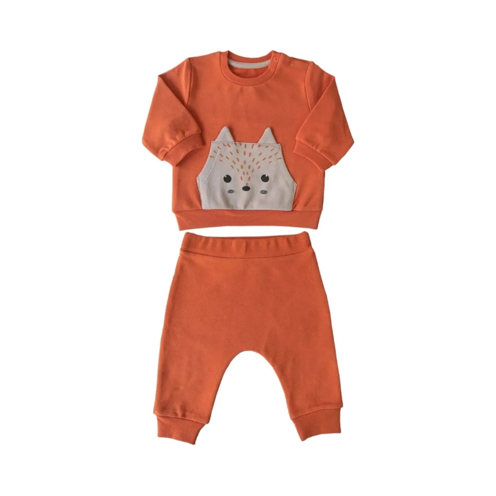 Kitikate Organic Wolfy Set 2 pcs - mezetto ebebek ebebek