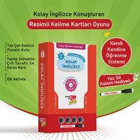 Kolay Öğrenme Yöntemiyle Kolay İngilizce Konuşturan Resimli Kelime Kartları - Dikkat Atölyesi Yayınları Kitap