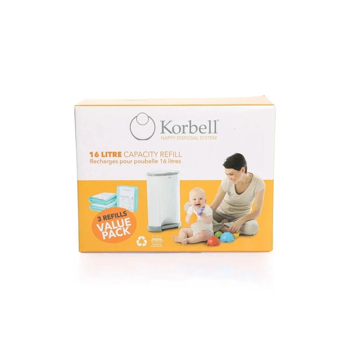 Korbell Nappy Bag 3x495 pcs - mezetto ebebek ebebek