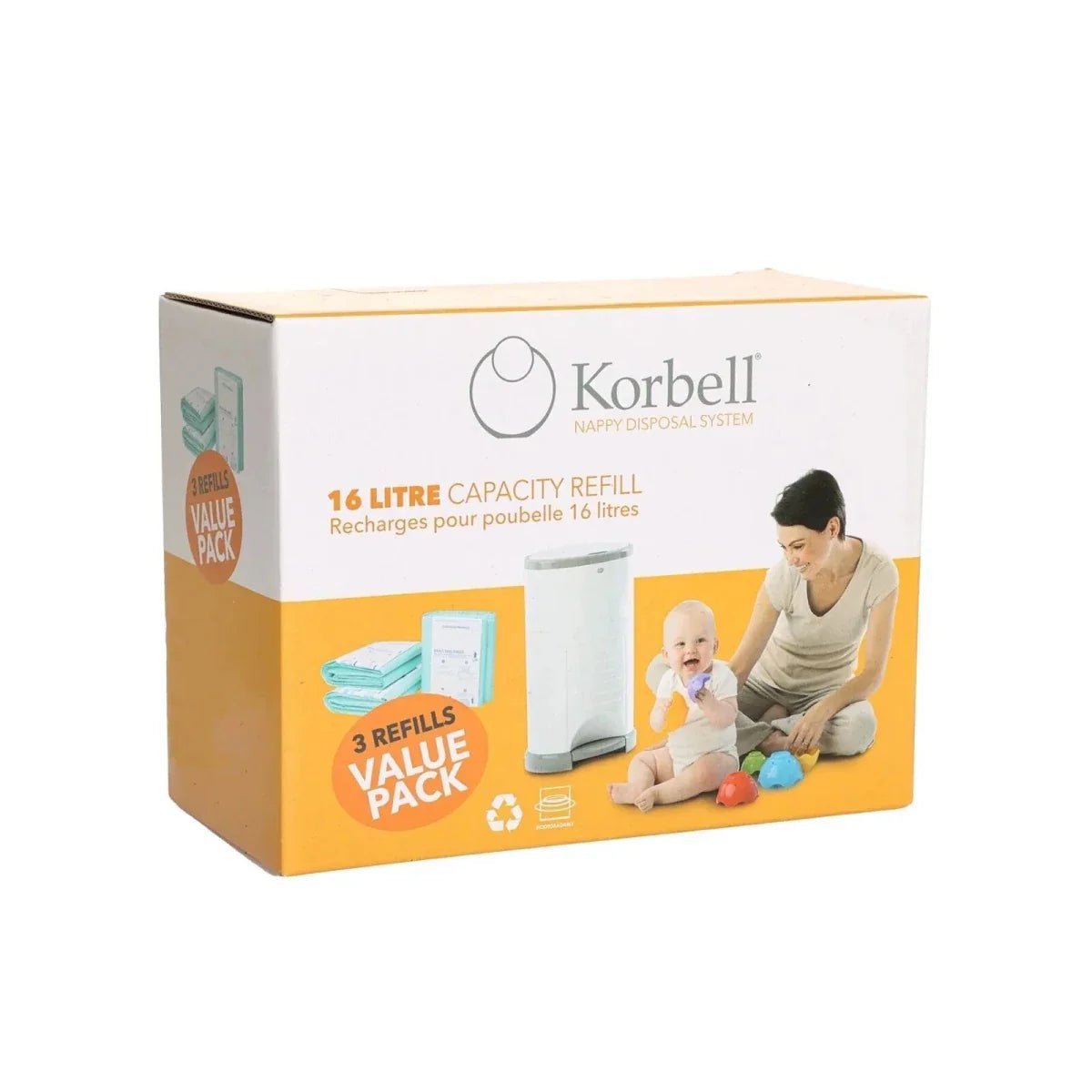Korbell Nappy Bag 3x495 pcs - mezetto ebebek ebebek