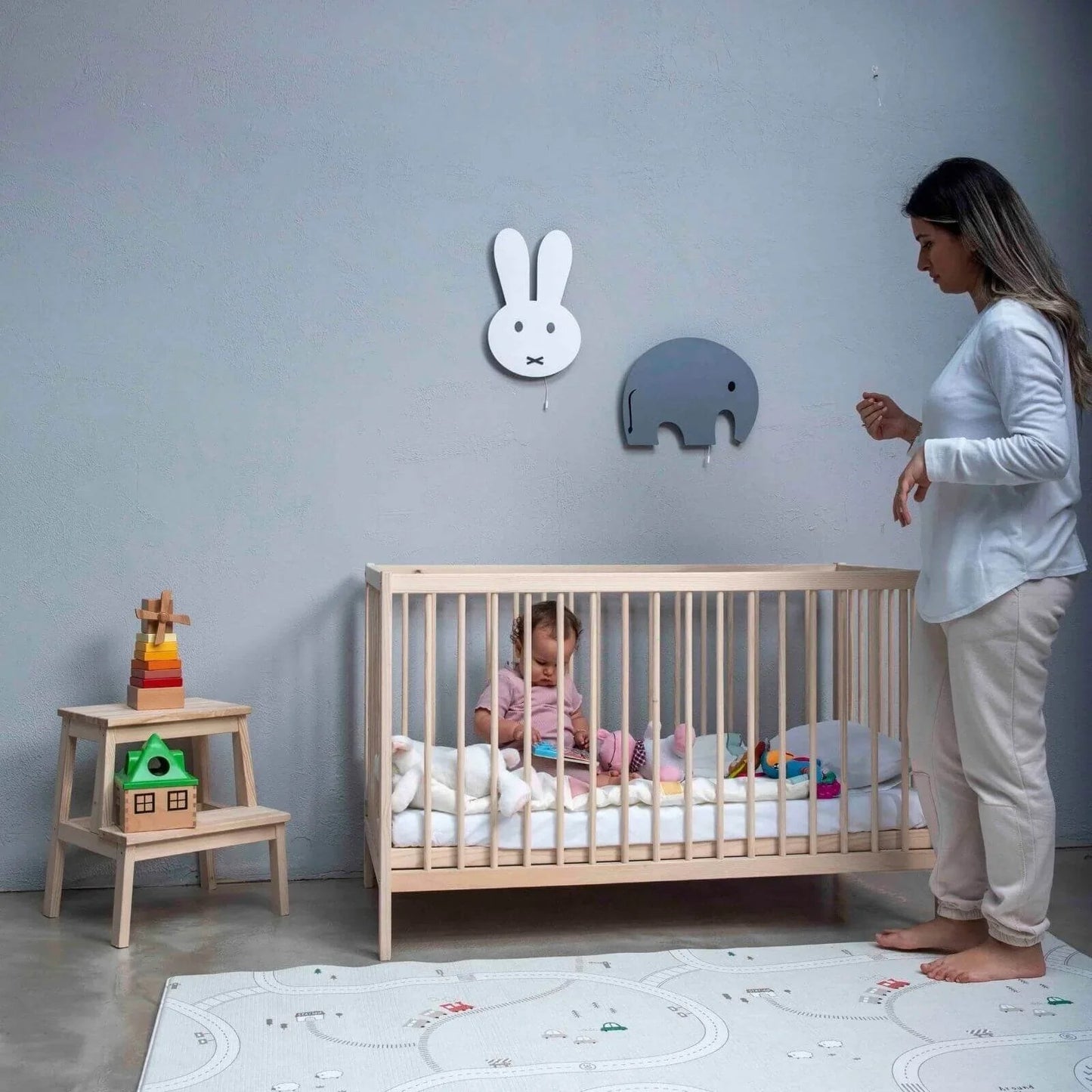 Kukka Natural Wood 2 - Level Cot 60x120 cm - mezetto ebebek ebebek