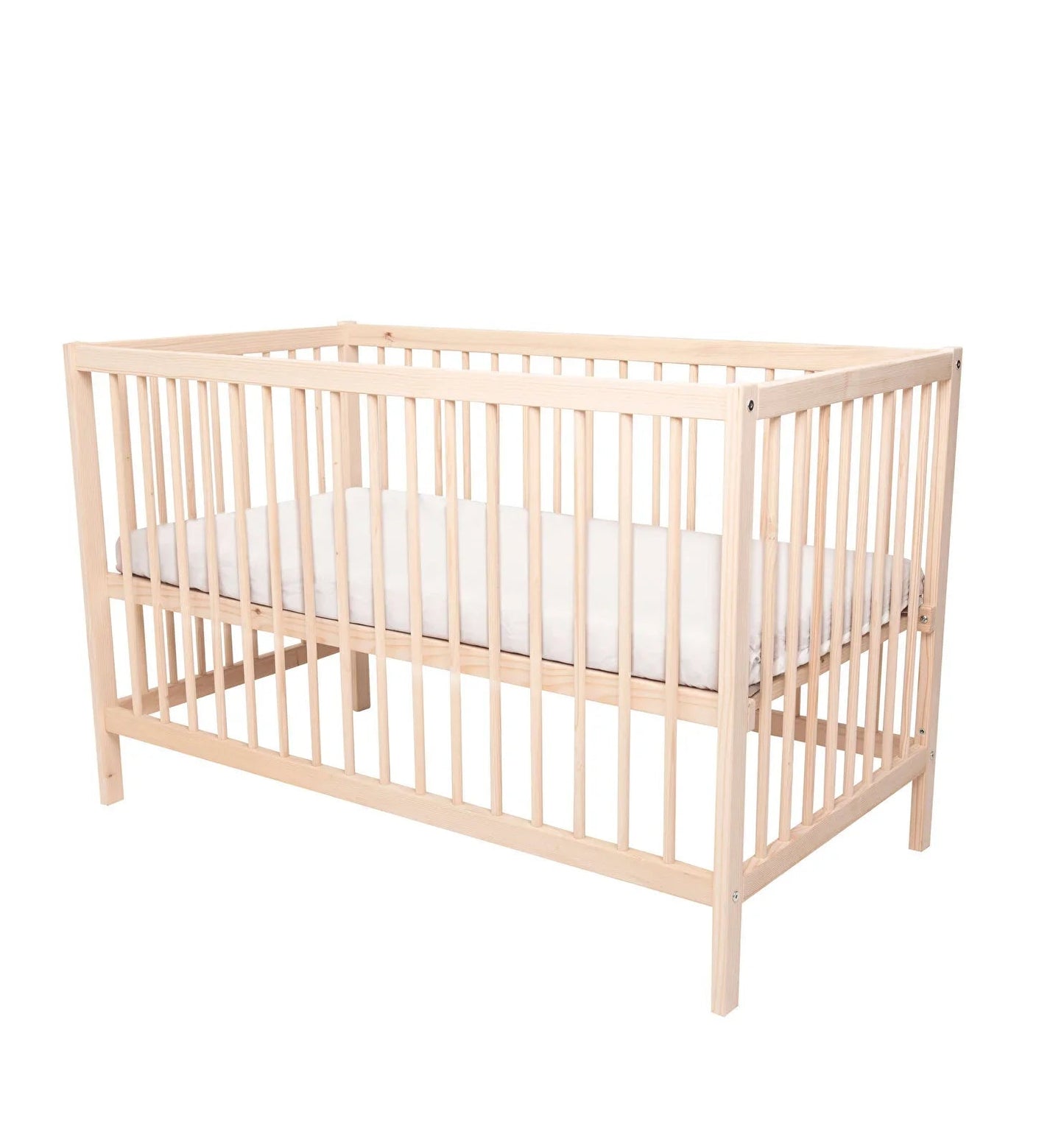 Kukka Natural Wood 2 - Level Cot 60x120 cm - mezetto ebebek ebebek
