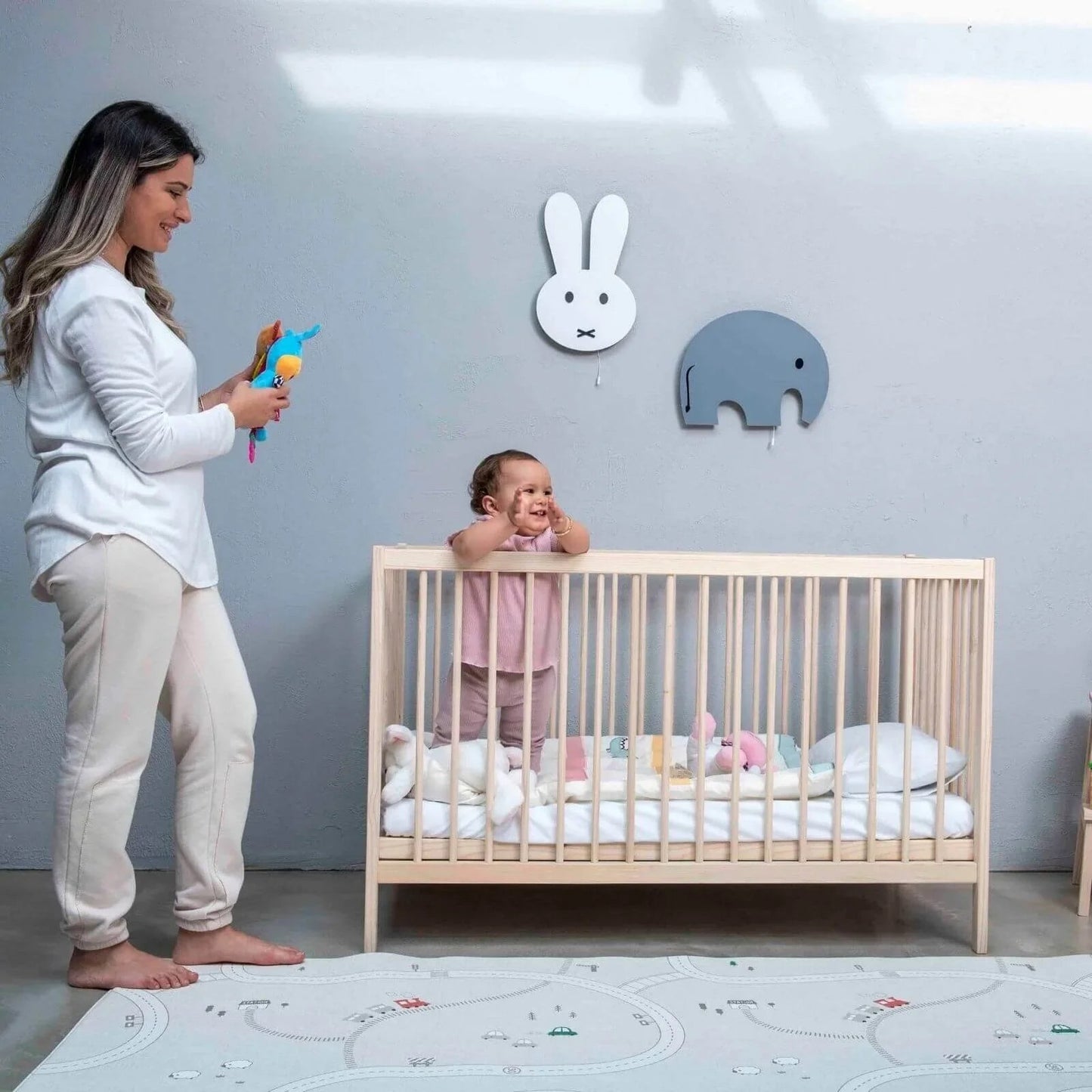 Kukka Natural Wood 2 - Level Cot 60x120 cm - mezetto ebebek ebebek