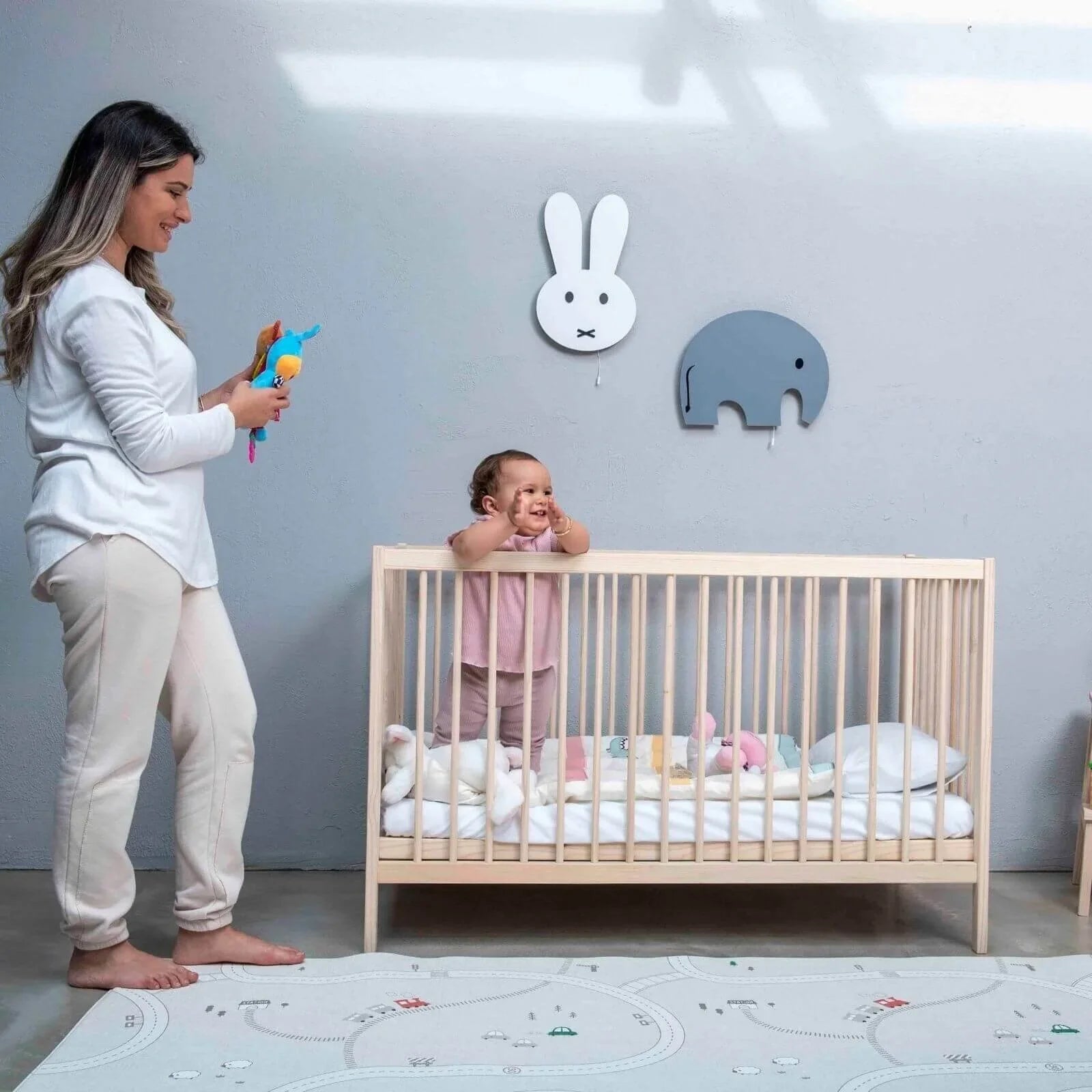 Kukka Natural Wood 2 - Level Cot 60x120 cm - mezetto ebebek ebebek
